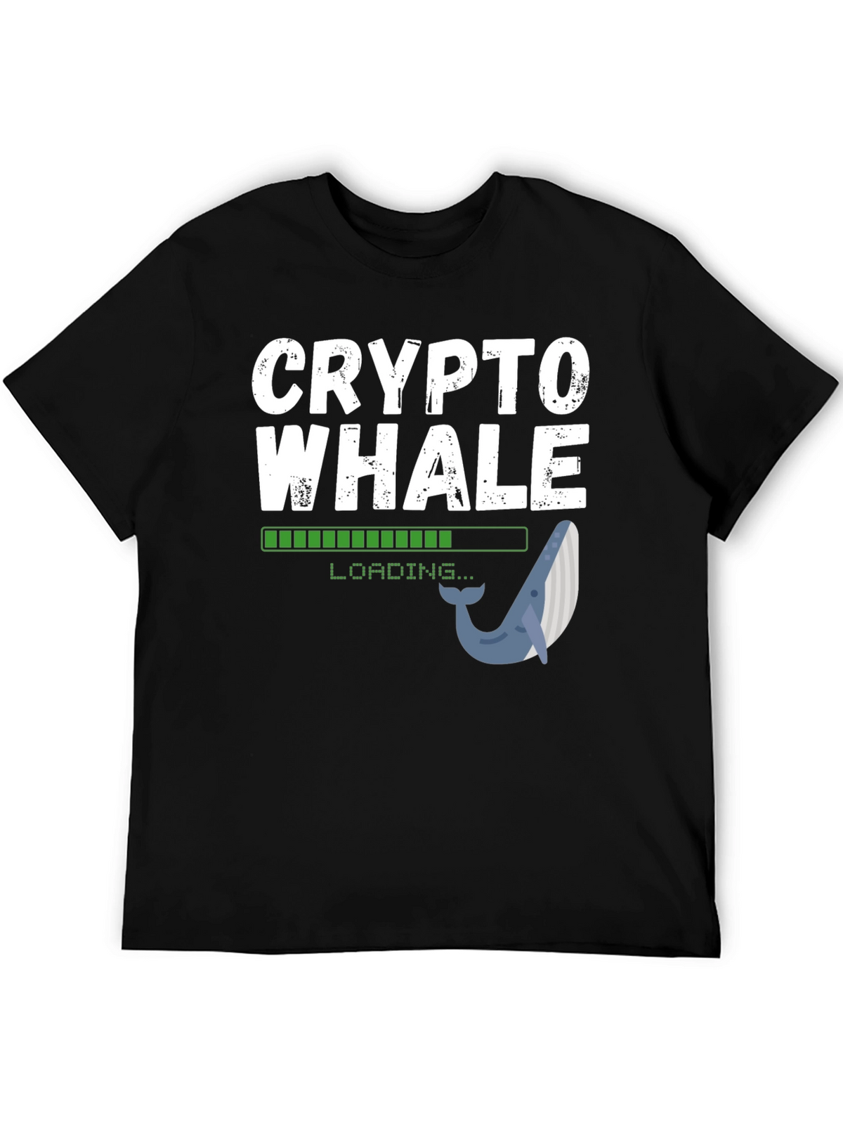 Crypto Whale Loading Black T-Shirt