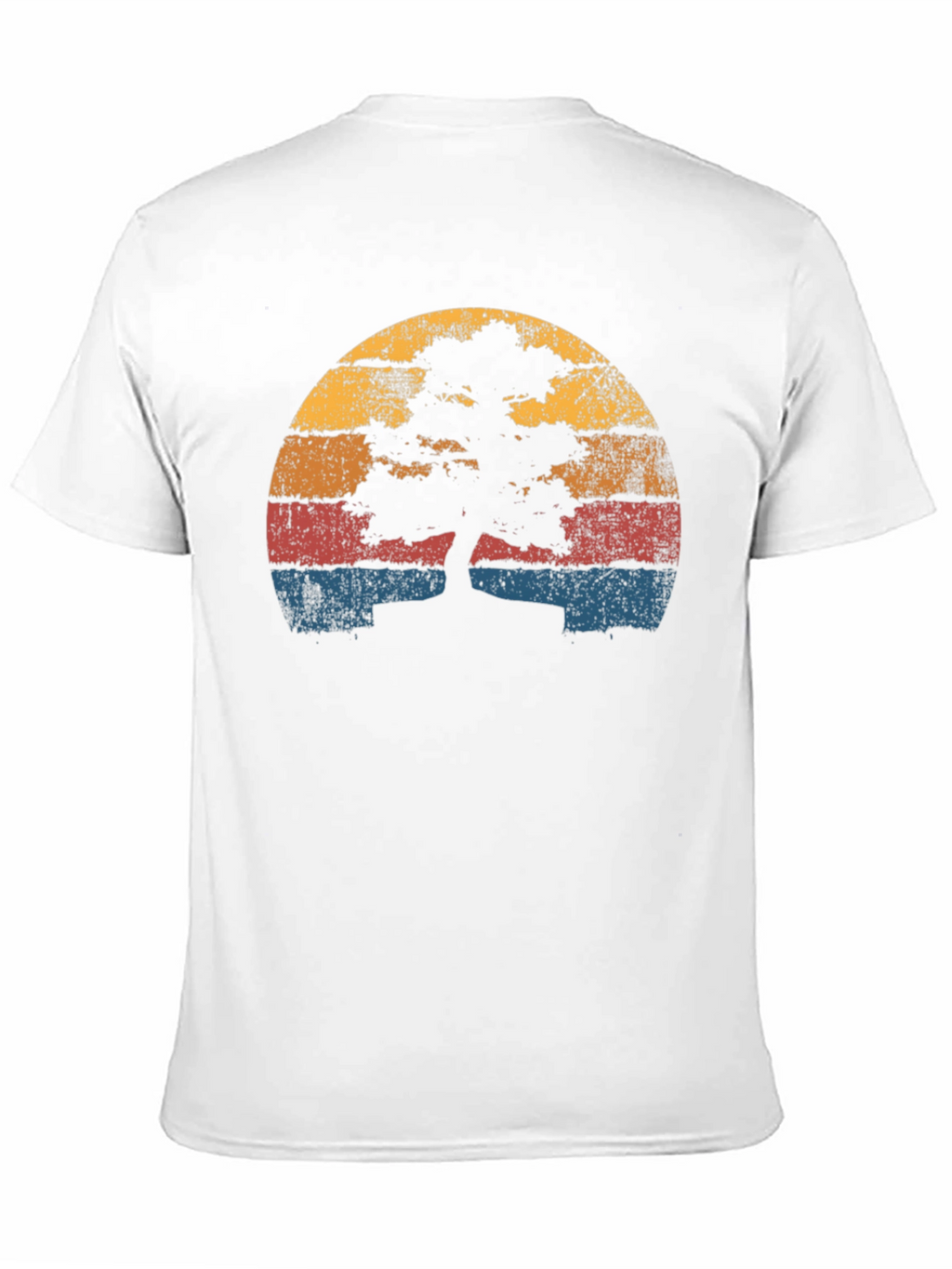 Bonsai Tree Retro Sunset Graphic Tee