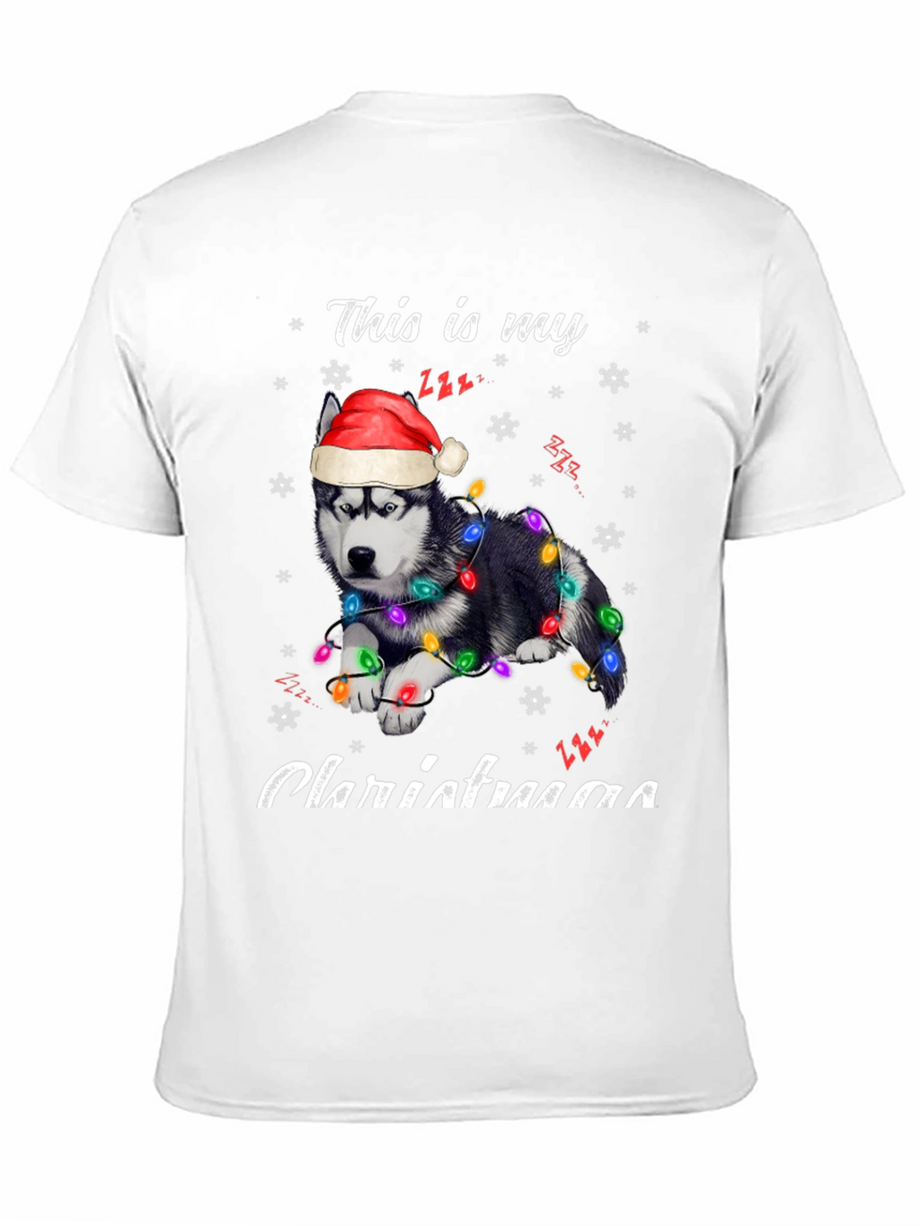 Festive Husky Christmas T-Shirt - Holiday Apparel