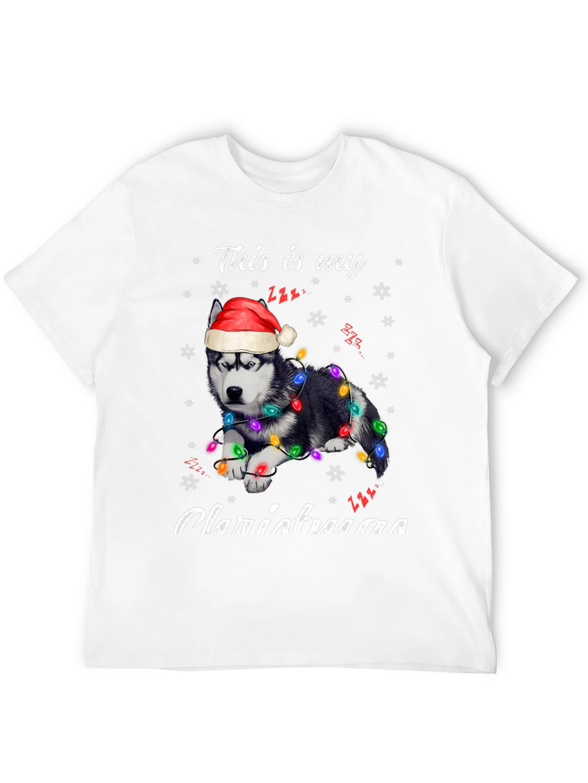 Festive Husky Christmas T-Shirt - Holiday Apparel