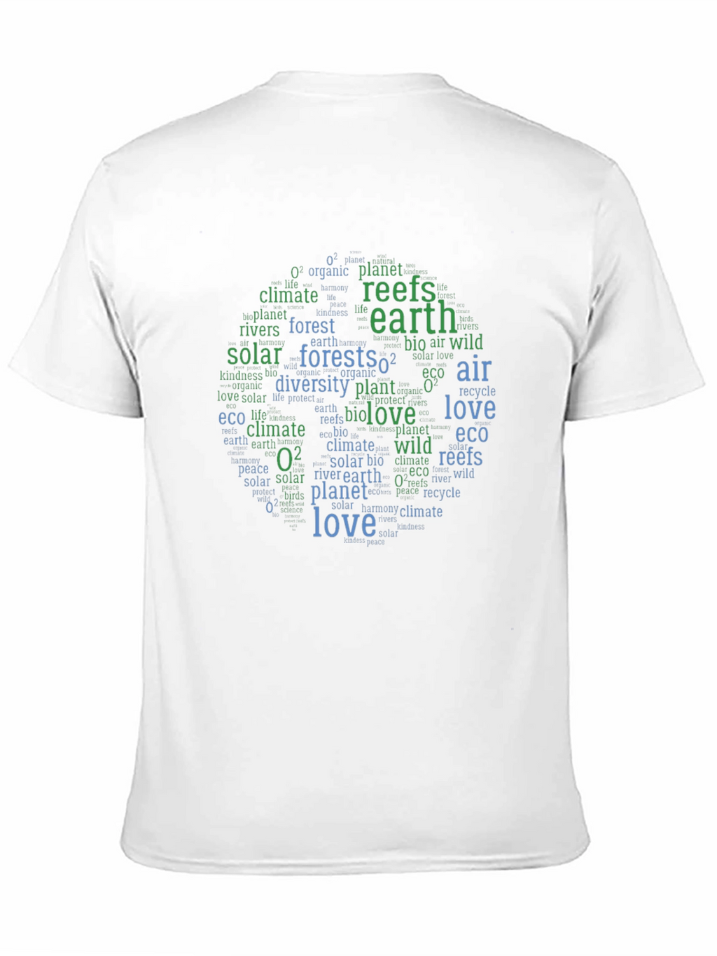 Eco-Friendly Earth Word Art Graphic Tee