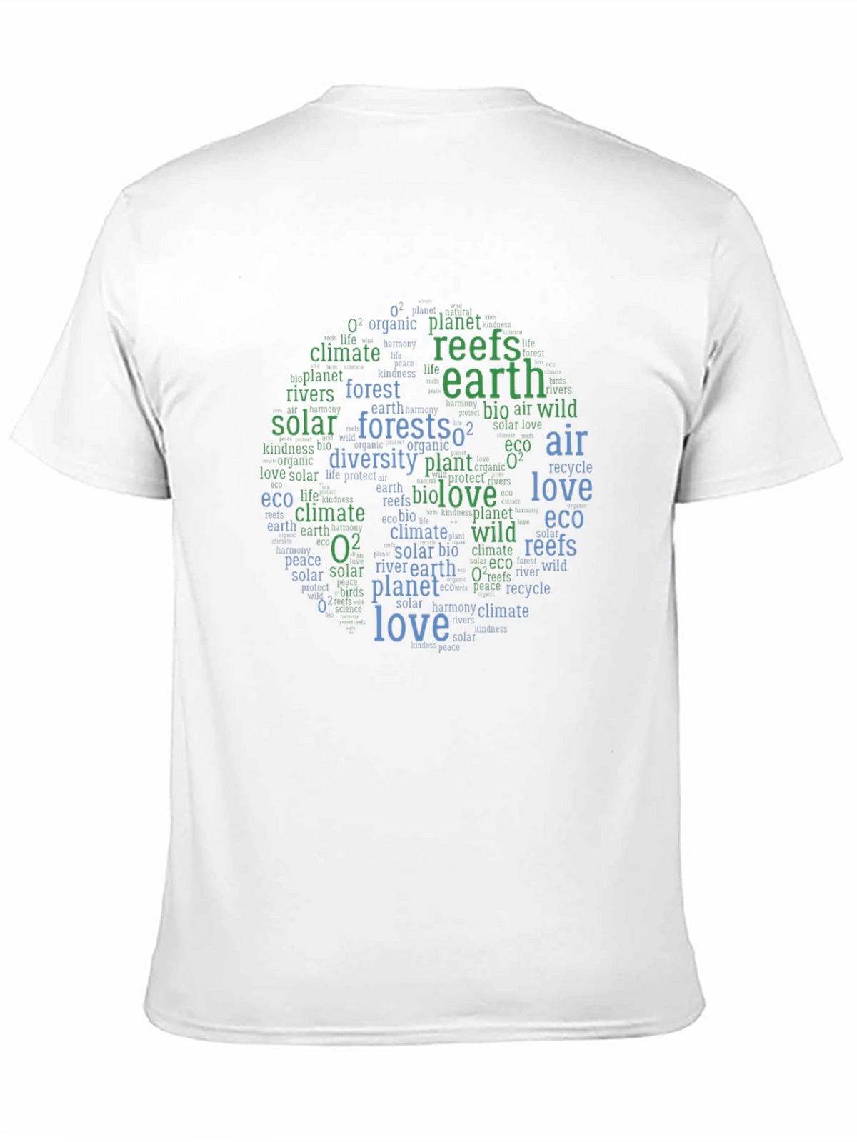 Eco-Friendly Earth Word Art Graphic Tee