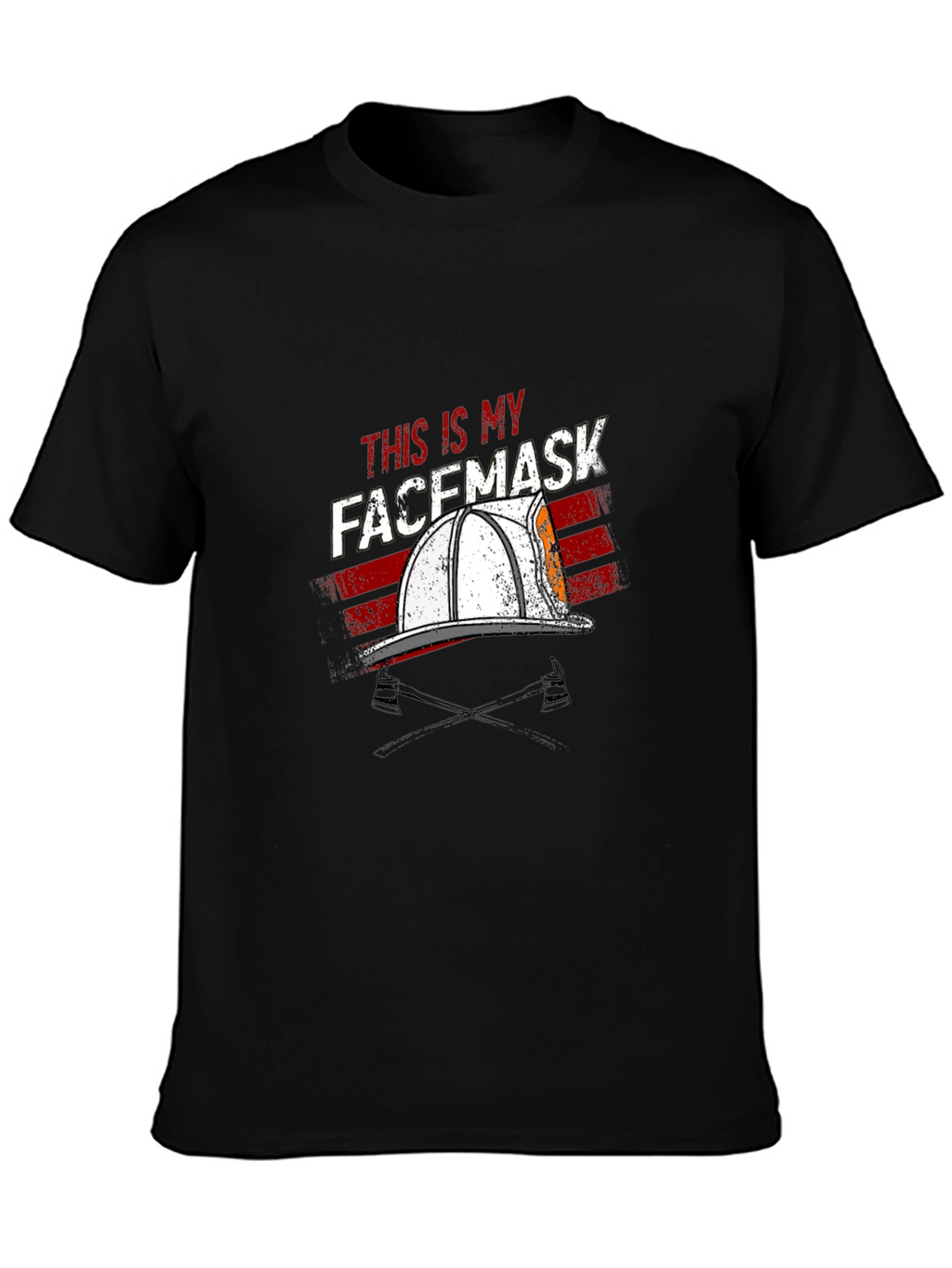 Firefighter Facemask T-Shirt - Black