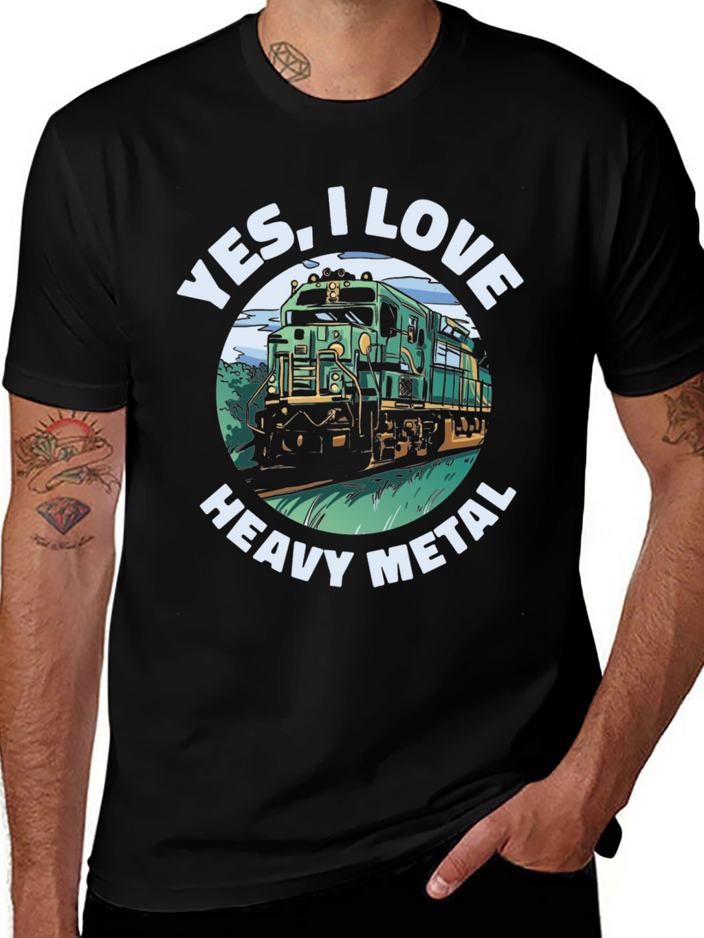 Yes I Love Heavy Metal Train T-Shirt