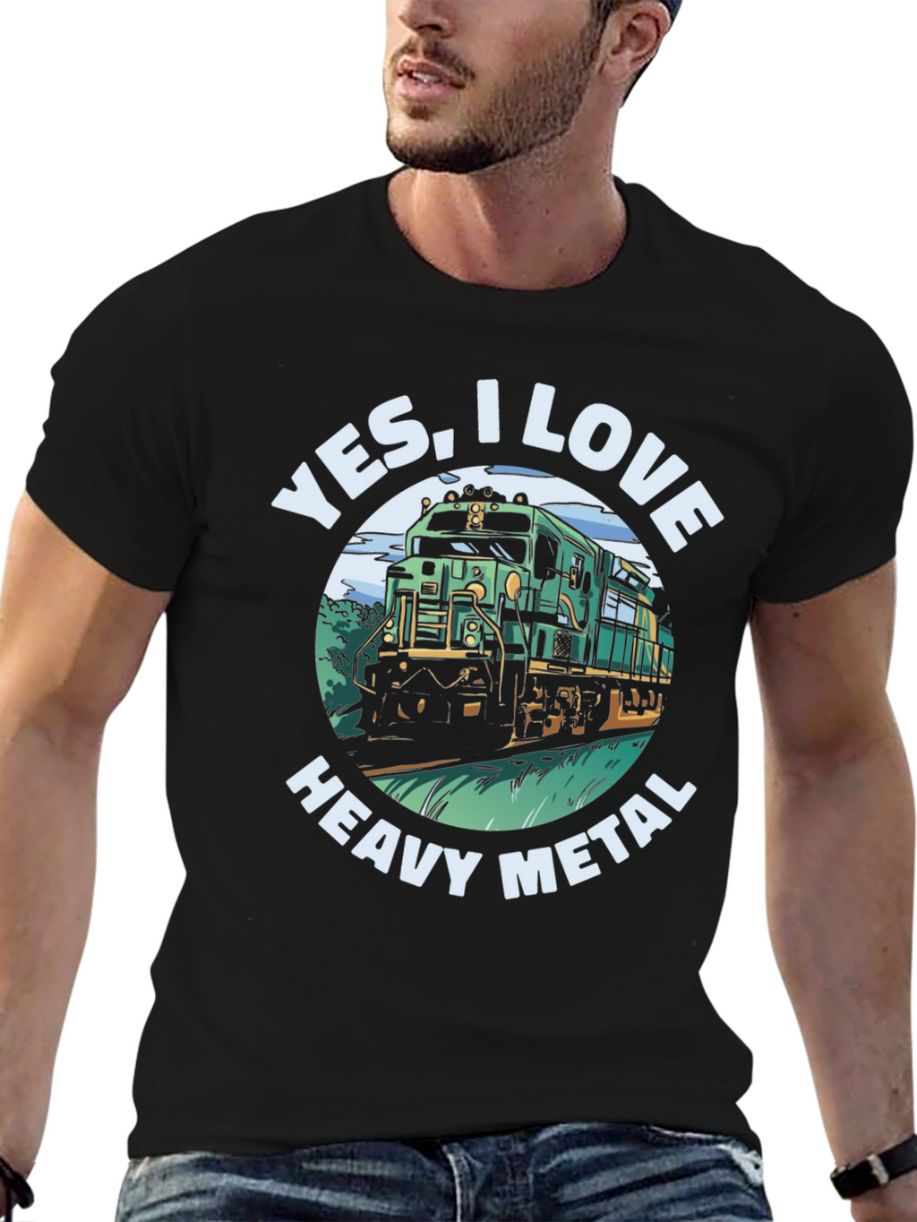 Yes I Love Heavy Metal Train T-Shirt