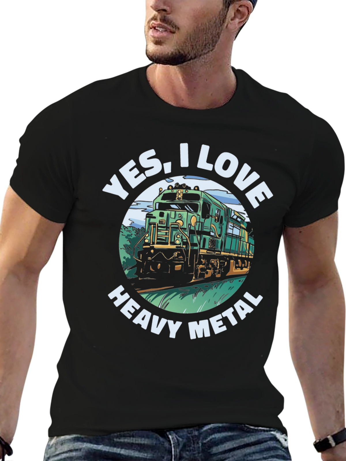 Yes I Love Heavy Metal Train T-Shirt