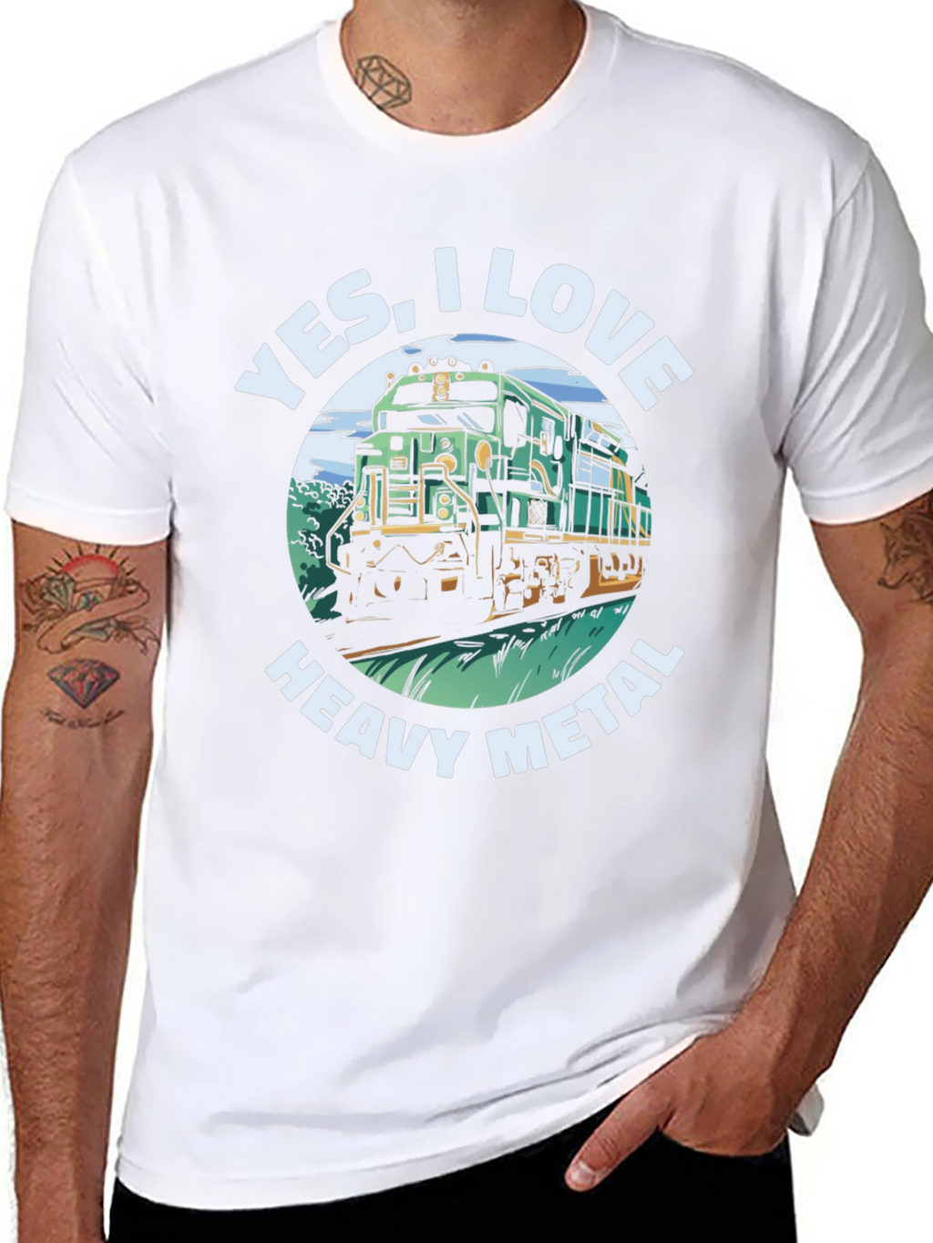 Yes I Love Heavy Metal Train T-Shirt