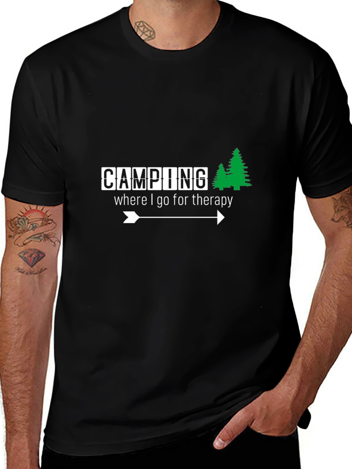 Camping Therapy T-Shirt - Nature Lover Apparel