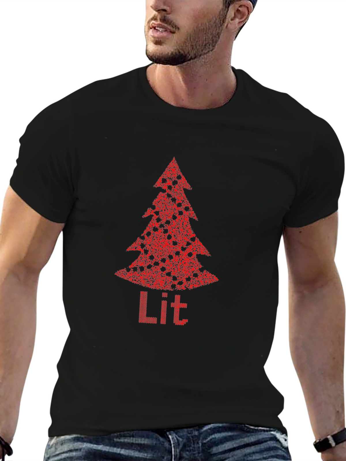 Lit Christmas Tree Graphic Tee