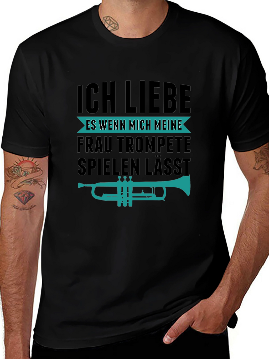 Funny Trumpet Player T-Shirt - I Love My Wife!