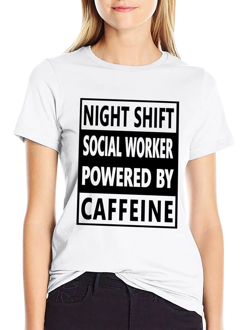 Night Shift Social Worker Caffeine T-Shirt