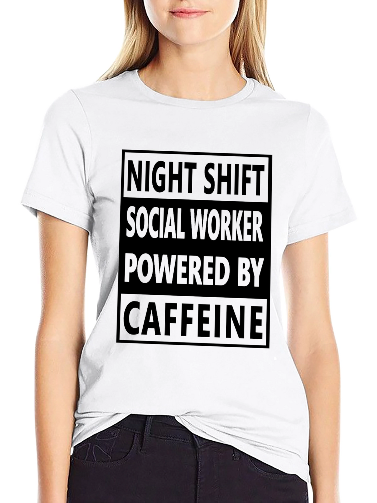 Night Shift Social Worker Caffeine T-Shirt