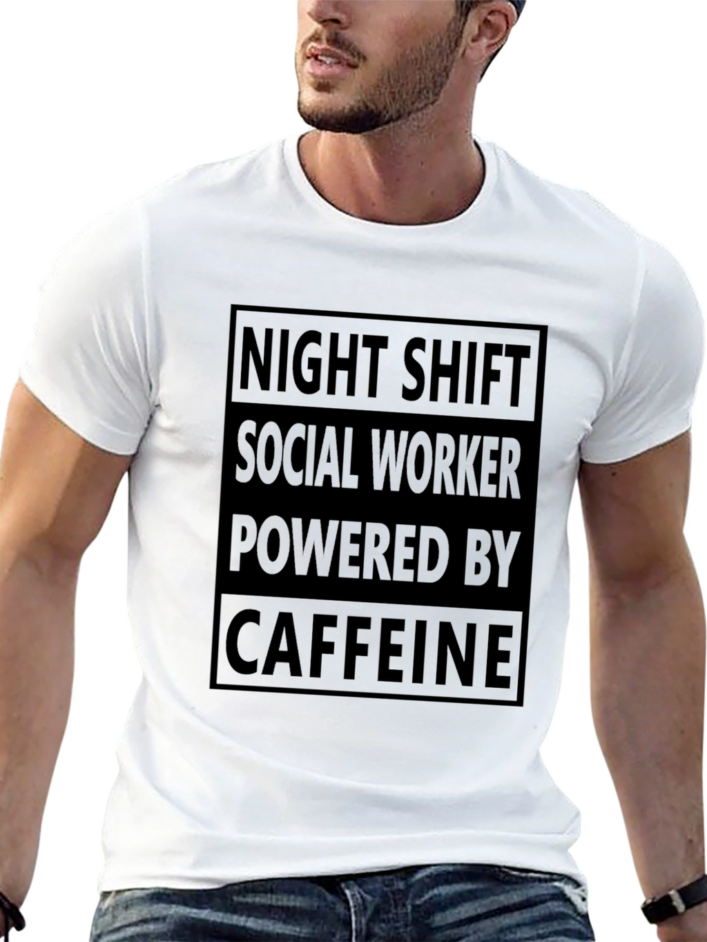 Night Shift Social Worker Caffeine T-Shirt