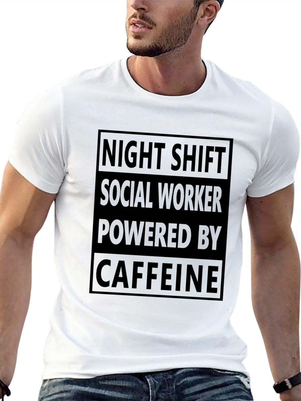 Night Shift Social Worker Caffeine T-Shirt