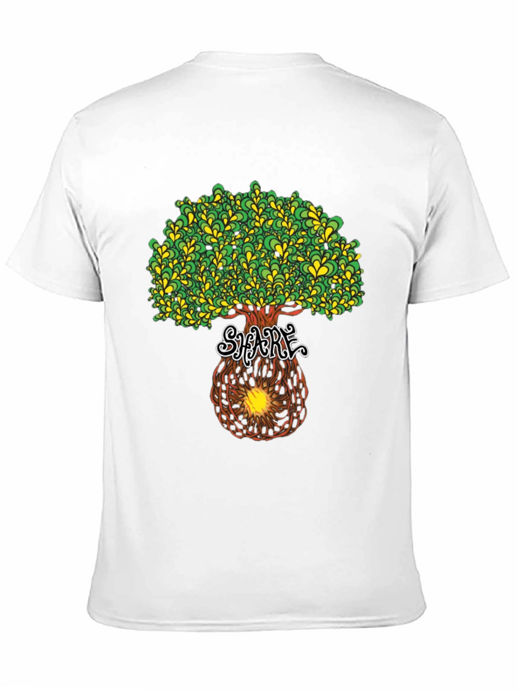 Psychedelic Tree Graphic Tee - Black