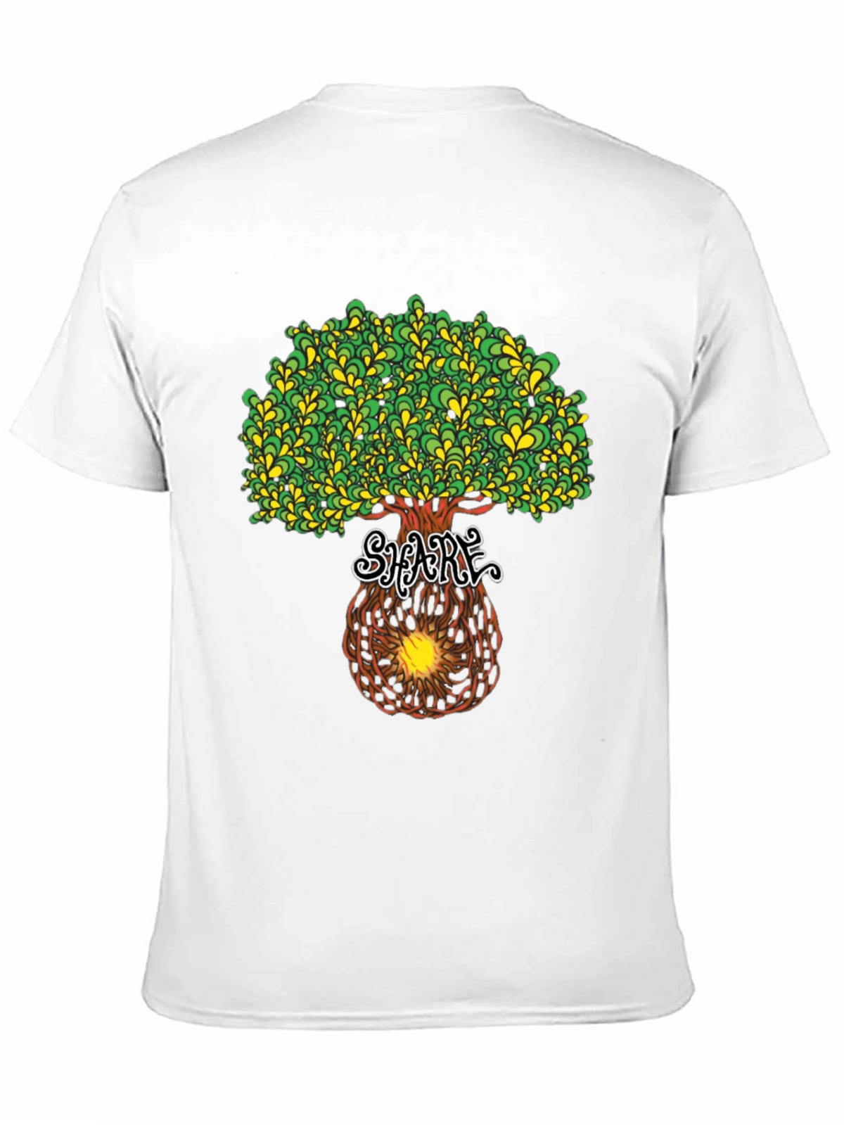 Psychedelic Tree Graphic Tee - Black