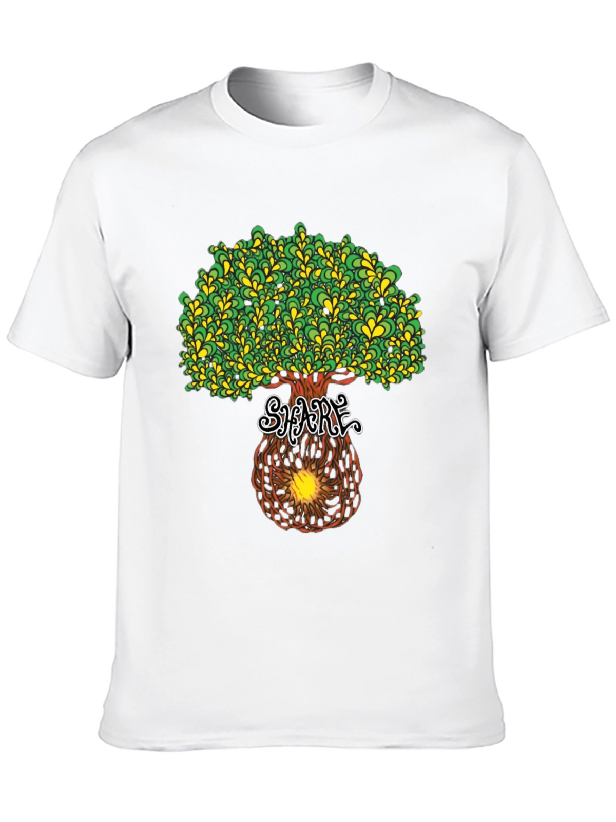 Psychedelic Tree Graphic Tee - Black