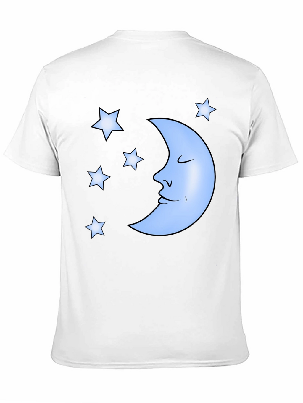 Dreamy Moon & Stars Graphic Tee - Black