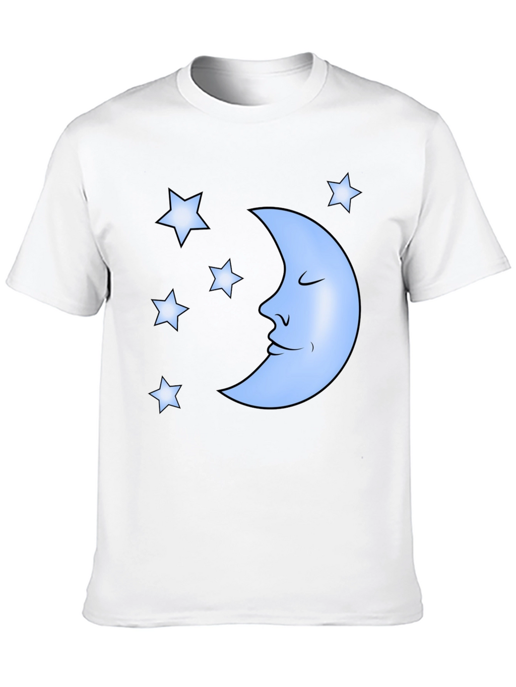 Dreamy Moon & Stars Graphic Tee - Black