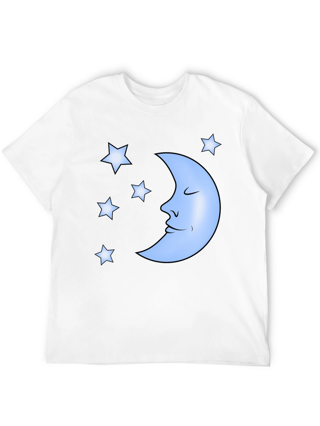 Dreamy Moon & Stars Graphic Tee - Black