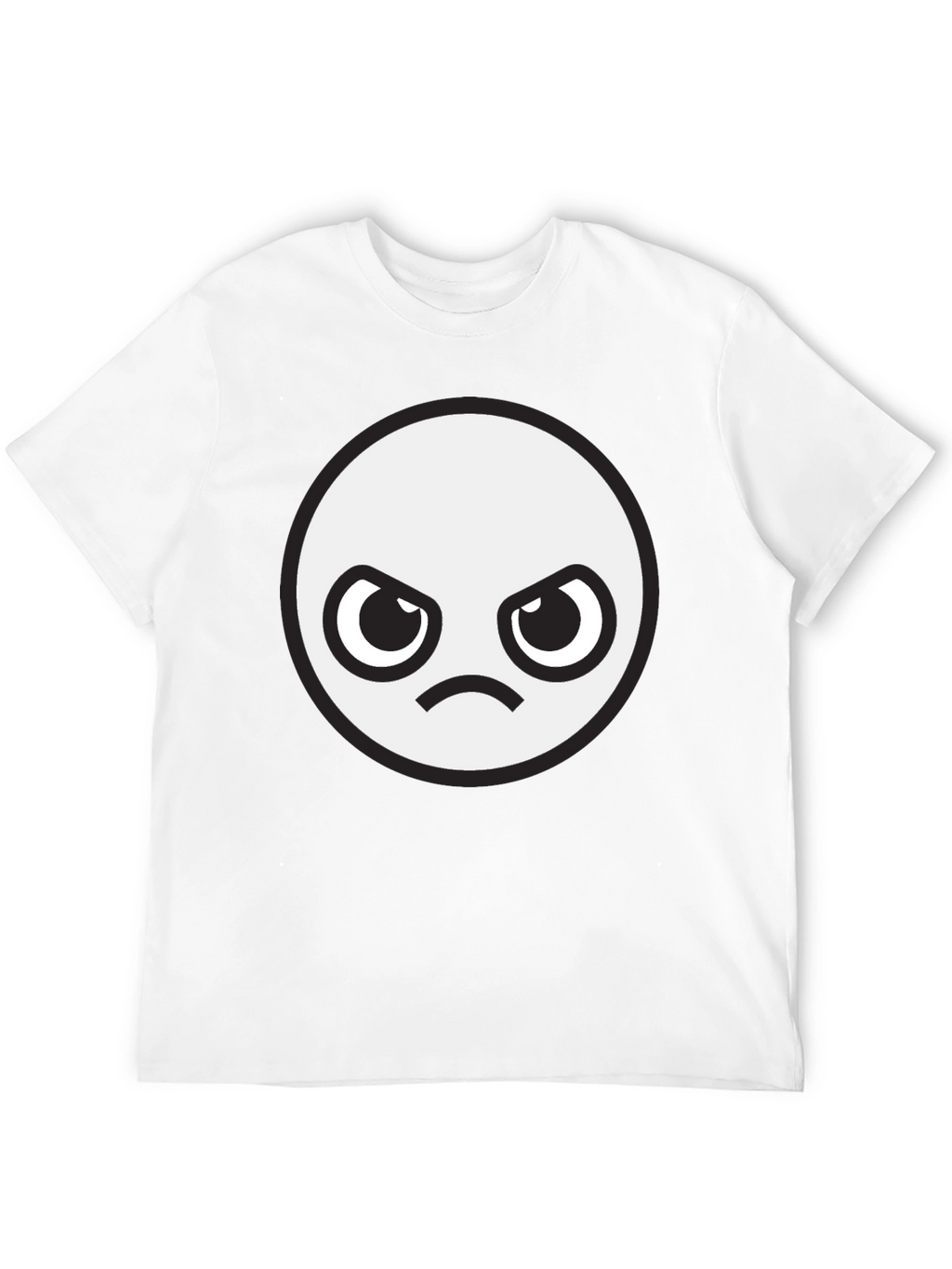 Angry Face Graphic Black T-Shirt