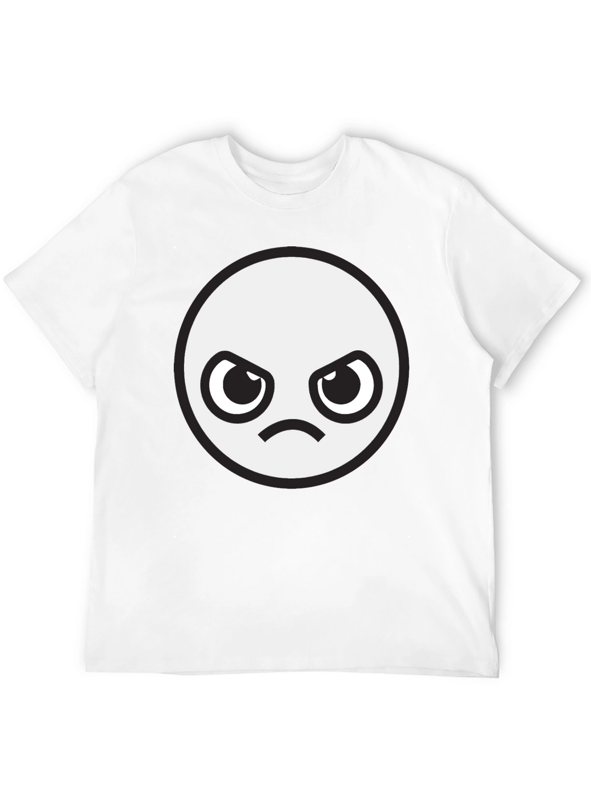 Angry Face Graphic Black T-Shirt