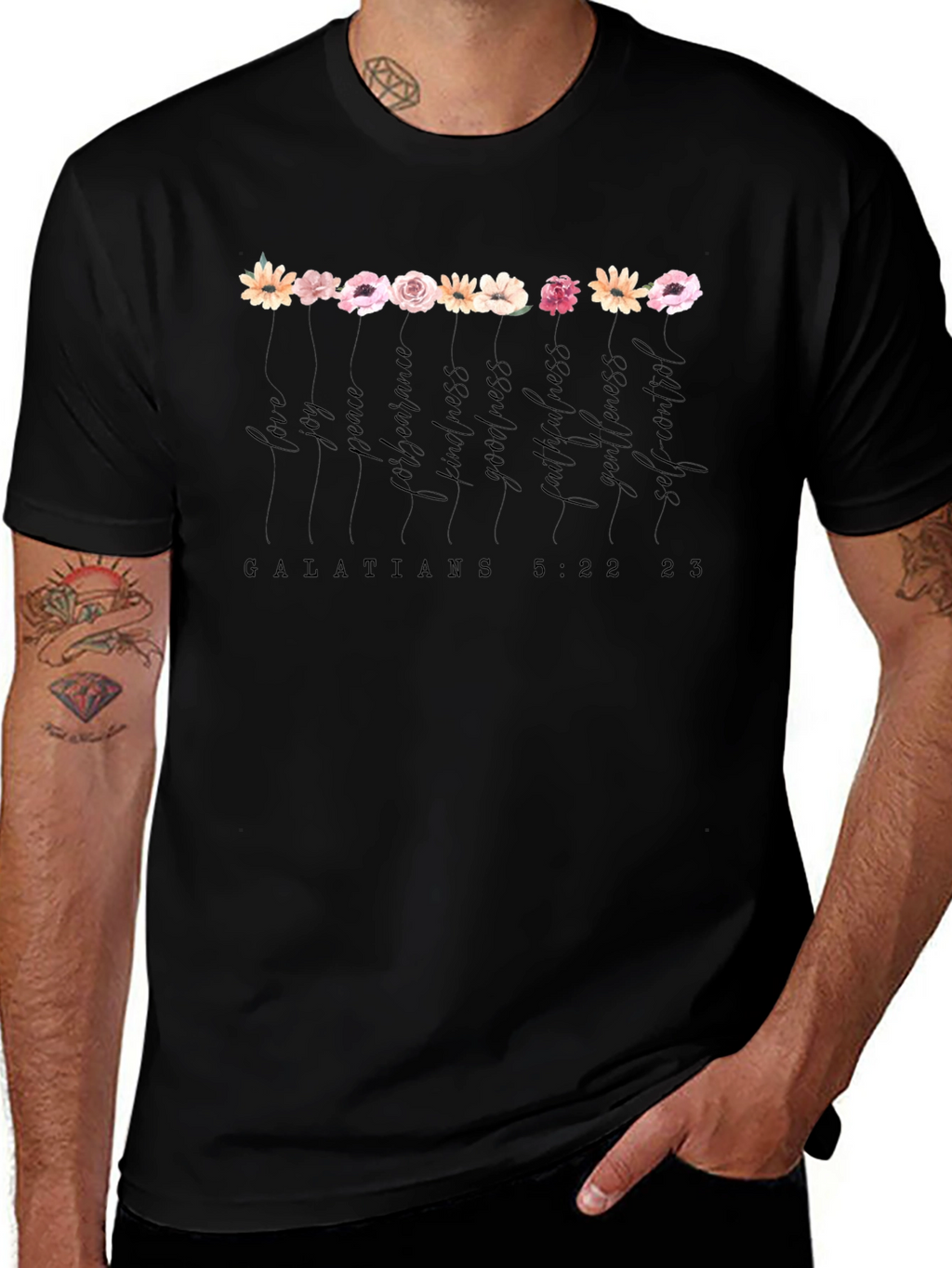 Fruits of the Spirit Black Graphic Tee