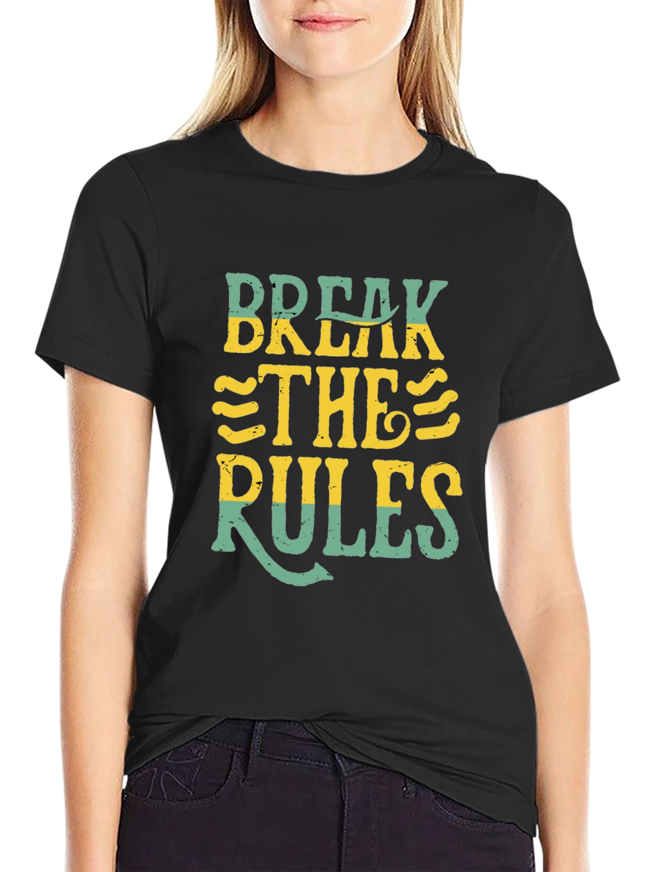 Break the Rules Graphic T-Shirt - Black