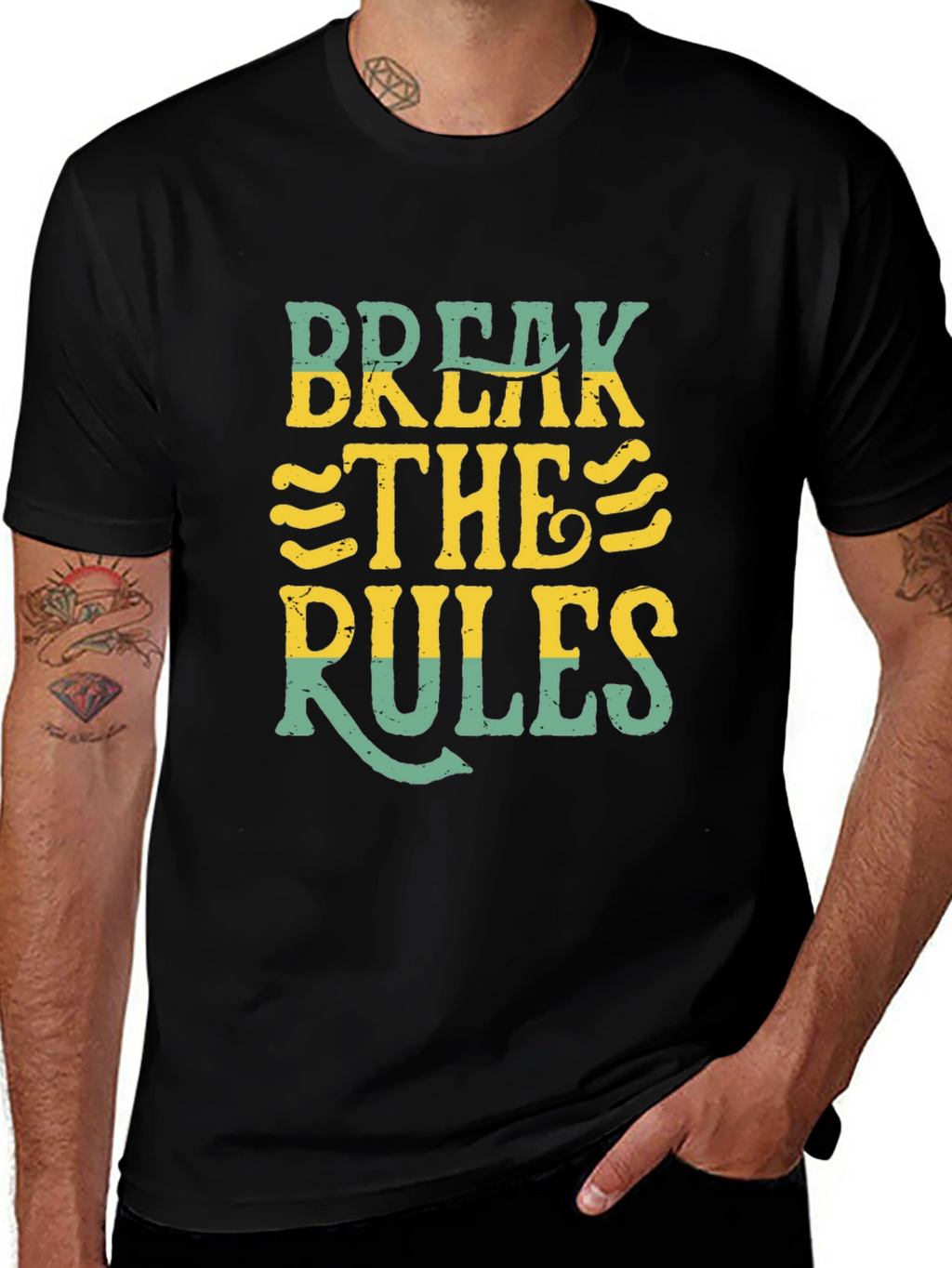 Break the Rules Graphic T-Shirt - Black