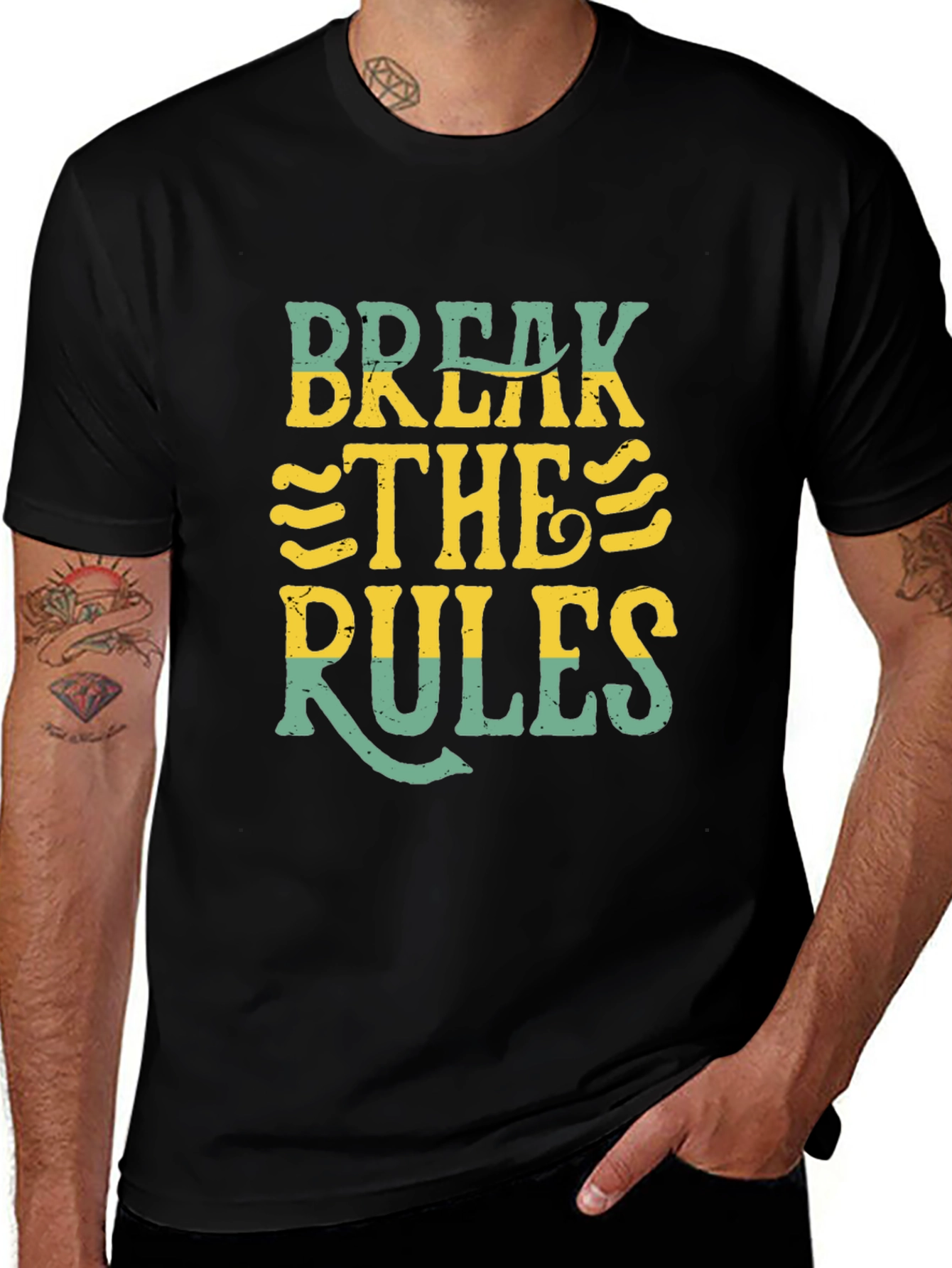 Break the Rules Graphic T-Shirt - Black