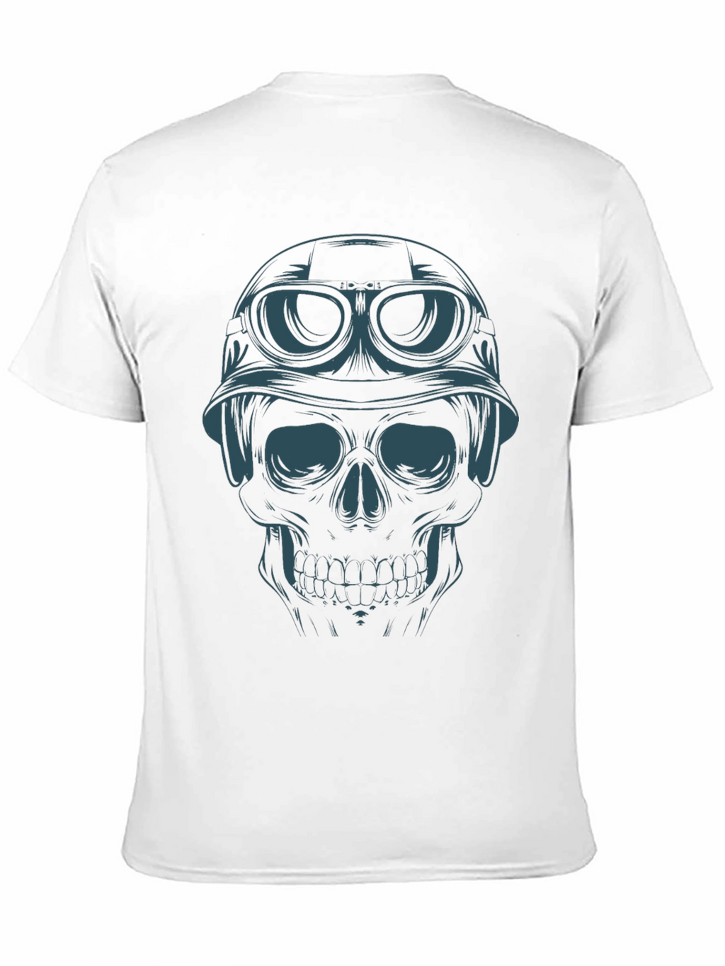 Skull Rider Graphic Tee - Black Cotton T-Shirt