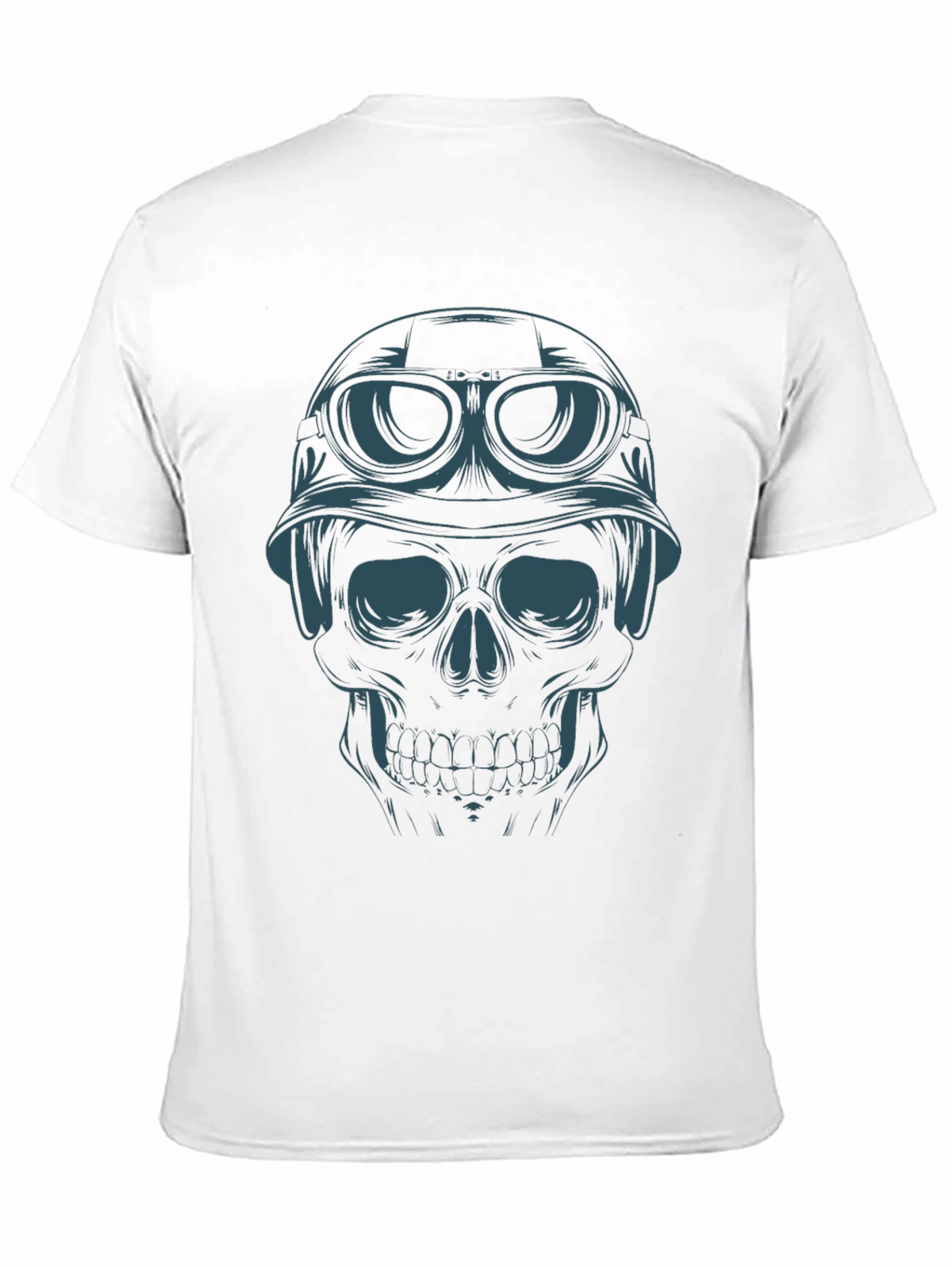 Skull Rider Graphic Tee - Black Cotton T-Shirt