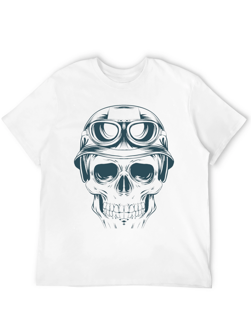 Skull Rider Graphic Tee - Black Cotton T-Shirt