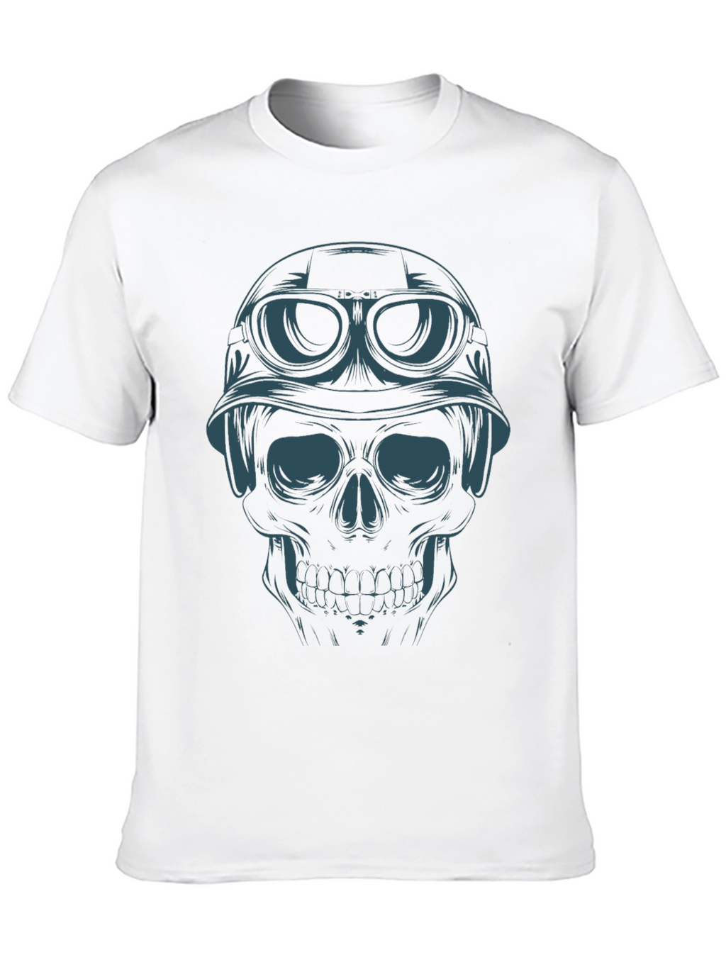 Skull Rider Graphic Tee - Black Cotton T-Shirt