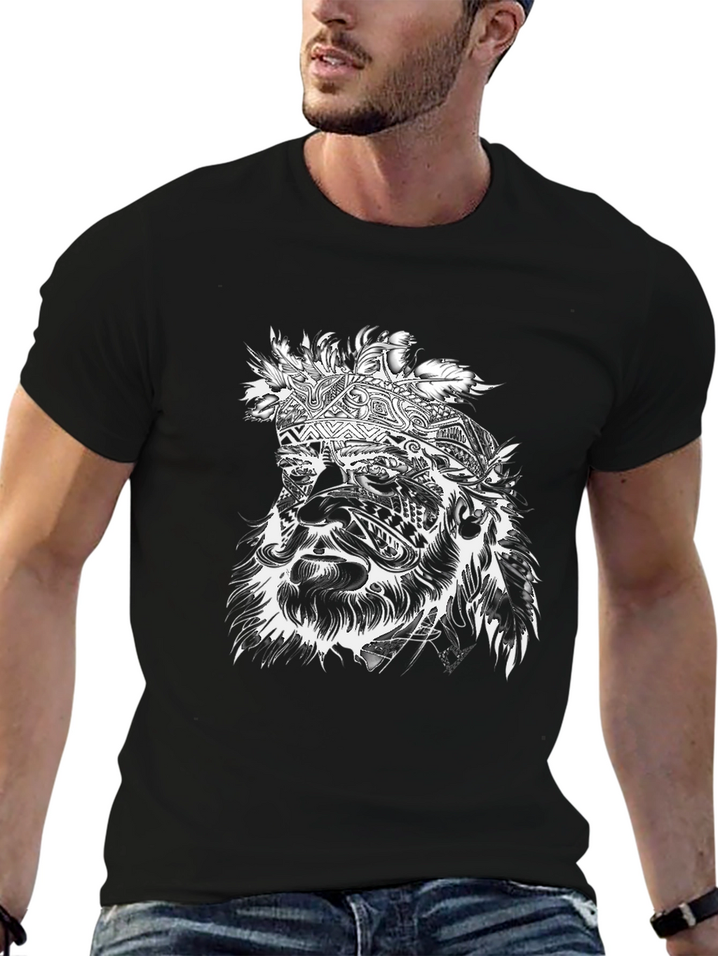 Graphic Tee - Tribal Chief Portrait
