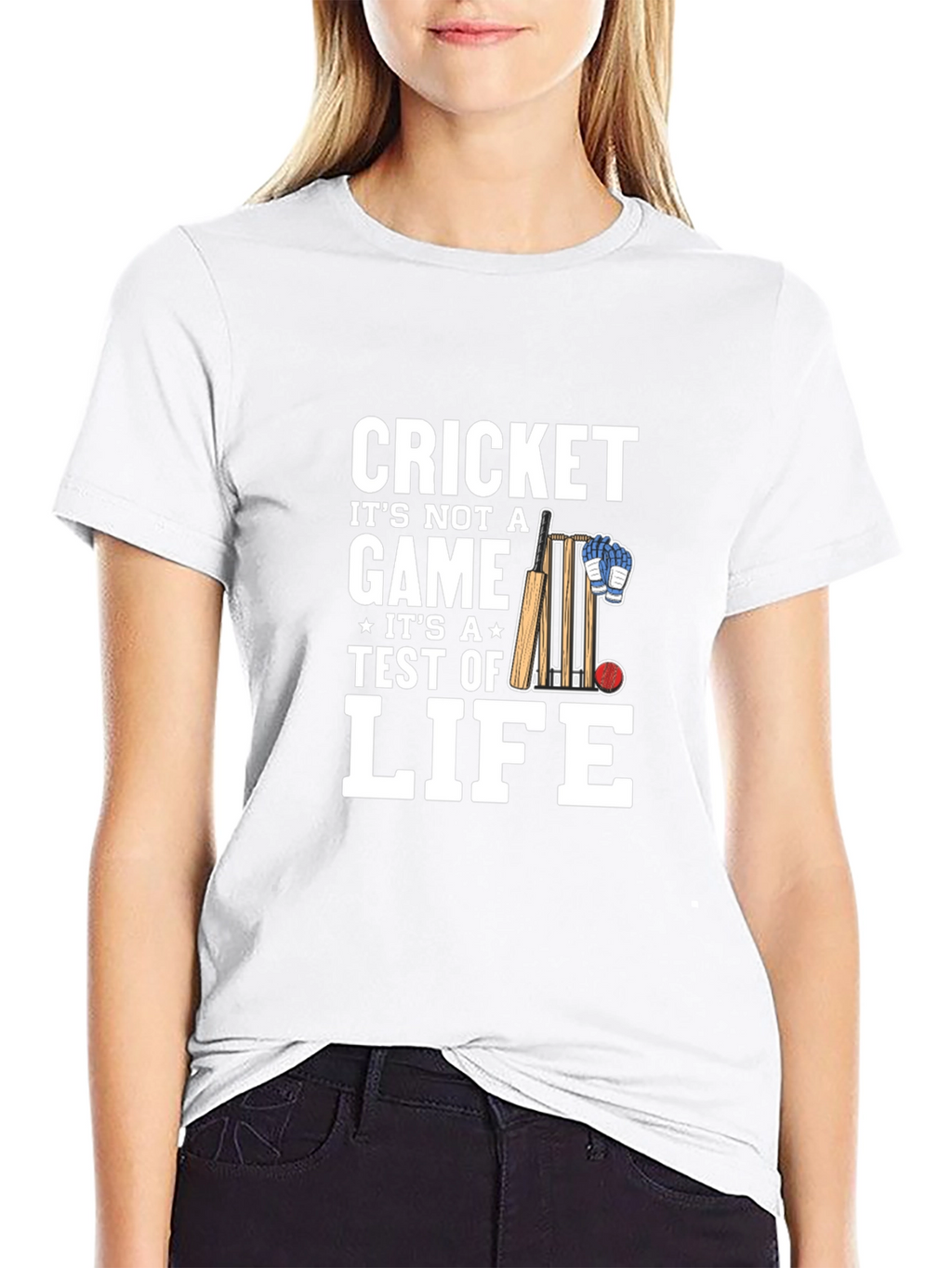 Cricket is Life Mens Black T-Shirt