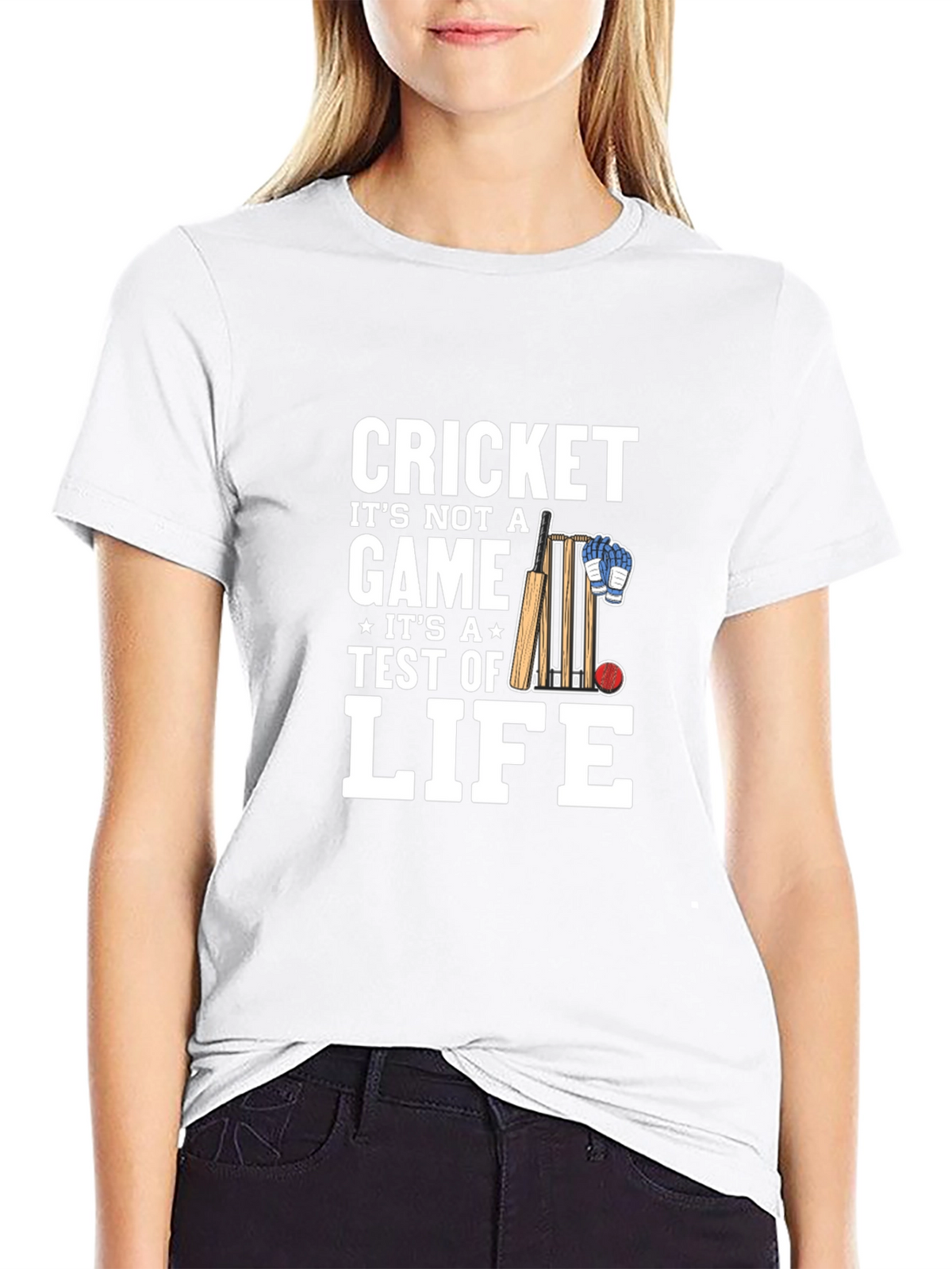 Cricket is Life Mens Black T-Shirt