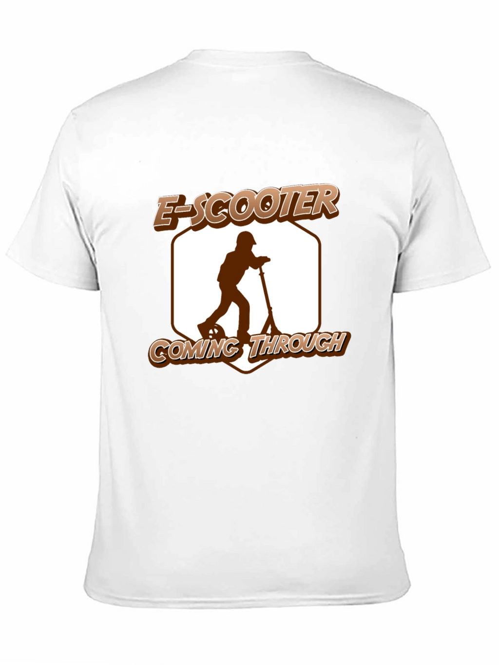 E-Scooter Coming Through Graphic Tee - Black
