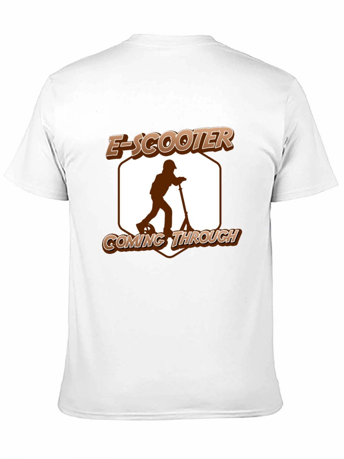 E-Scooter Coming Through Graphic Tee - Black