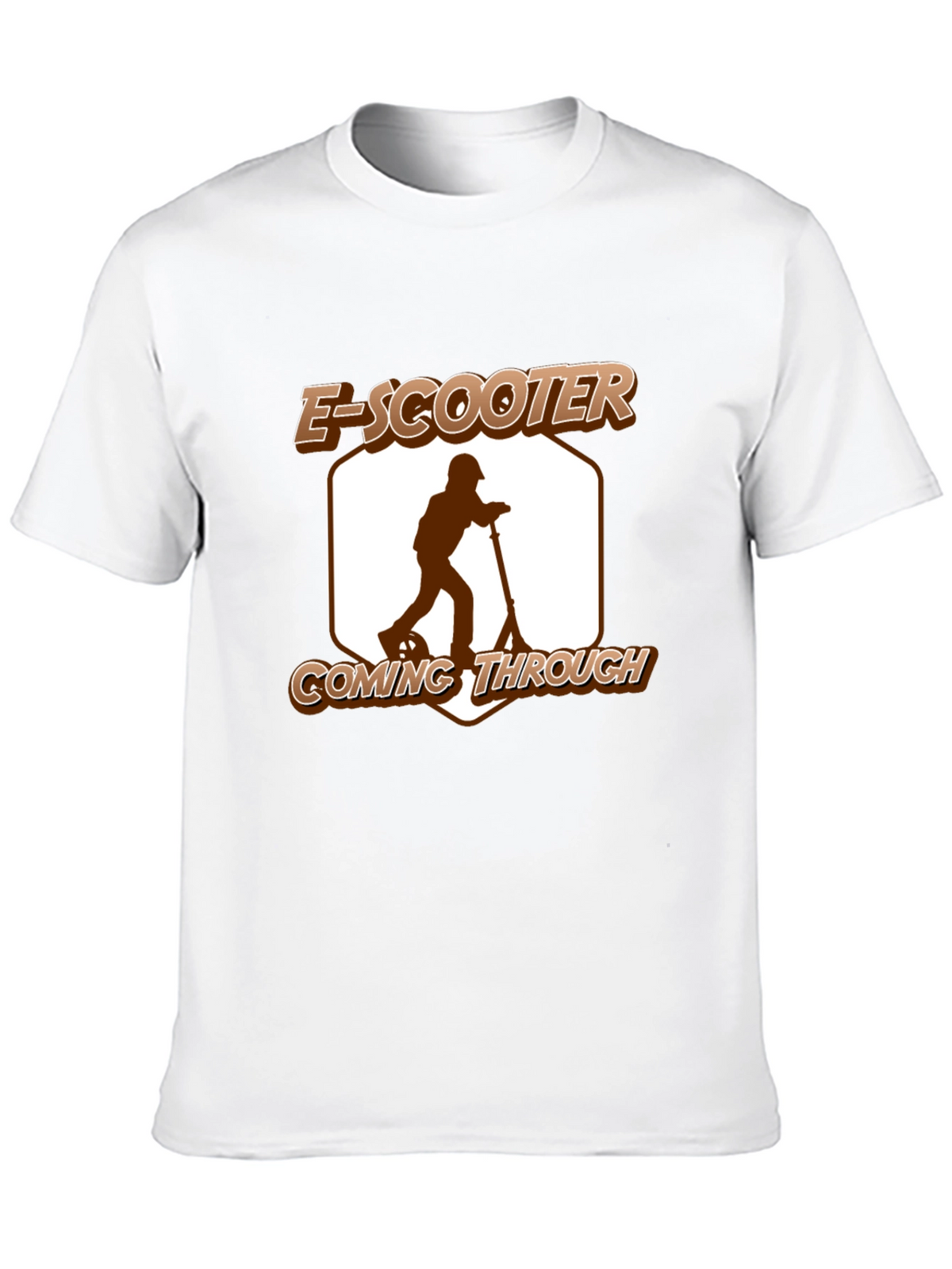 E-Scooter Coming Through Graphic Tee - Black