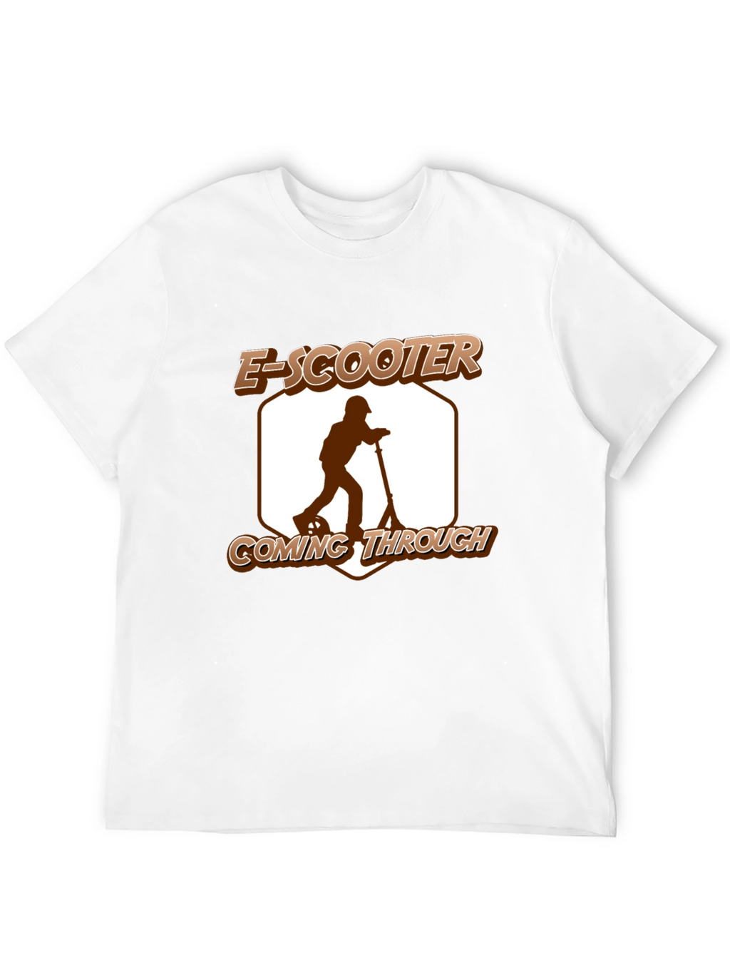 E-Scooter Coming Through Graphic Tee - Black