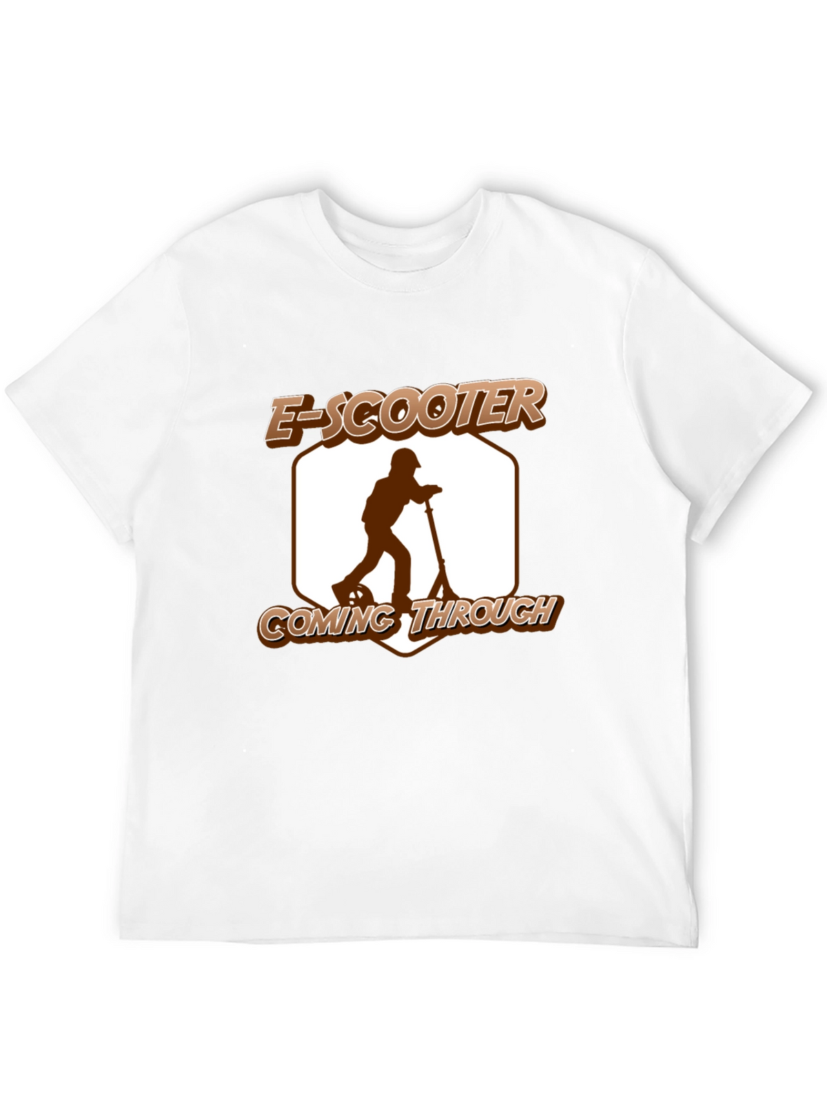 E-Scooter Coming Through Graphic Tee - Black