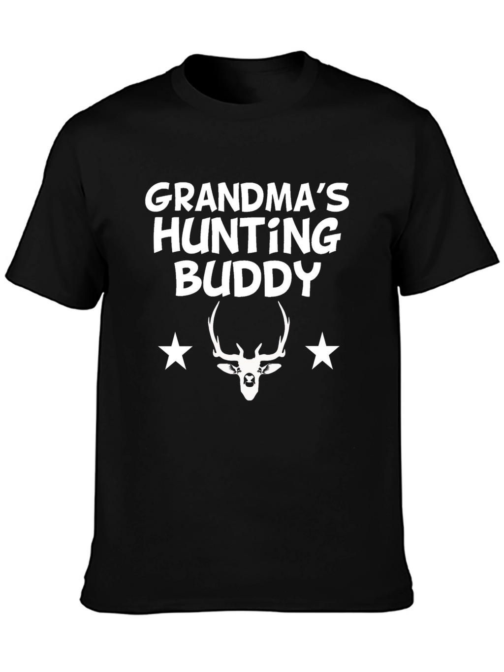 Grandmas Hunting Buddy Graphic Tee - Black Cotton T-Shirt