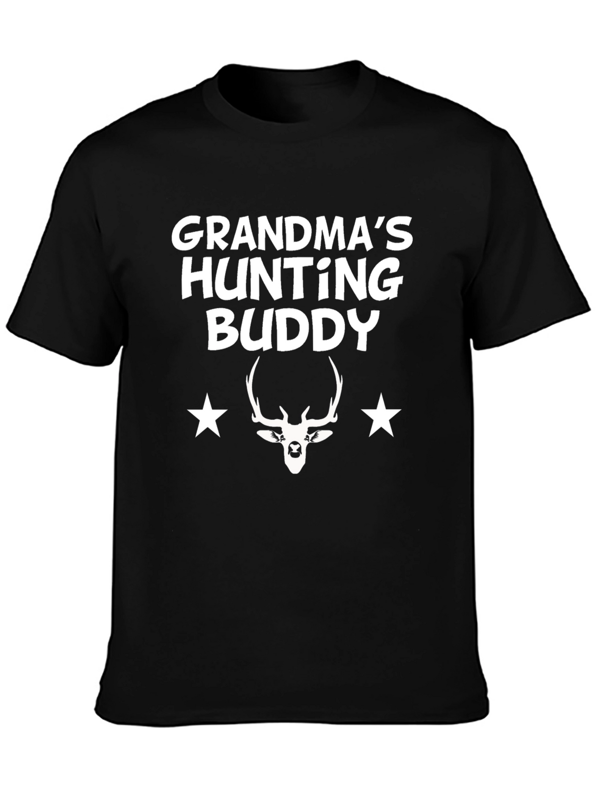 Grandmas Hunting Buddy Graphic Tee - Black Cotton T-Shirt