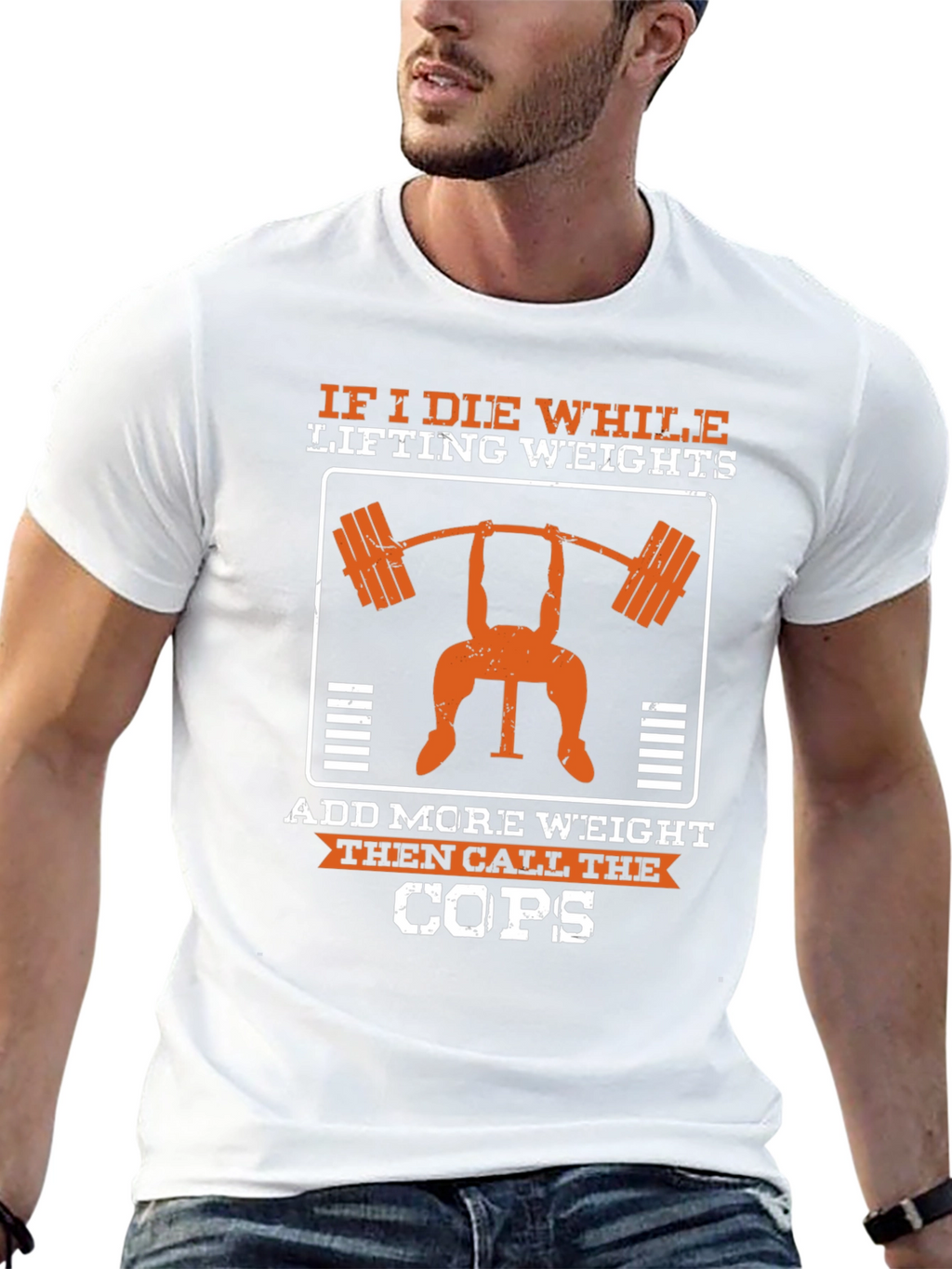 If I Die Lifting Weights Funny Gym T-Shirt