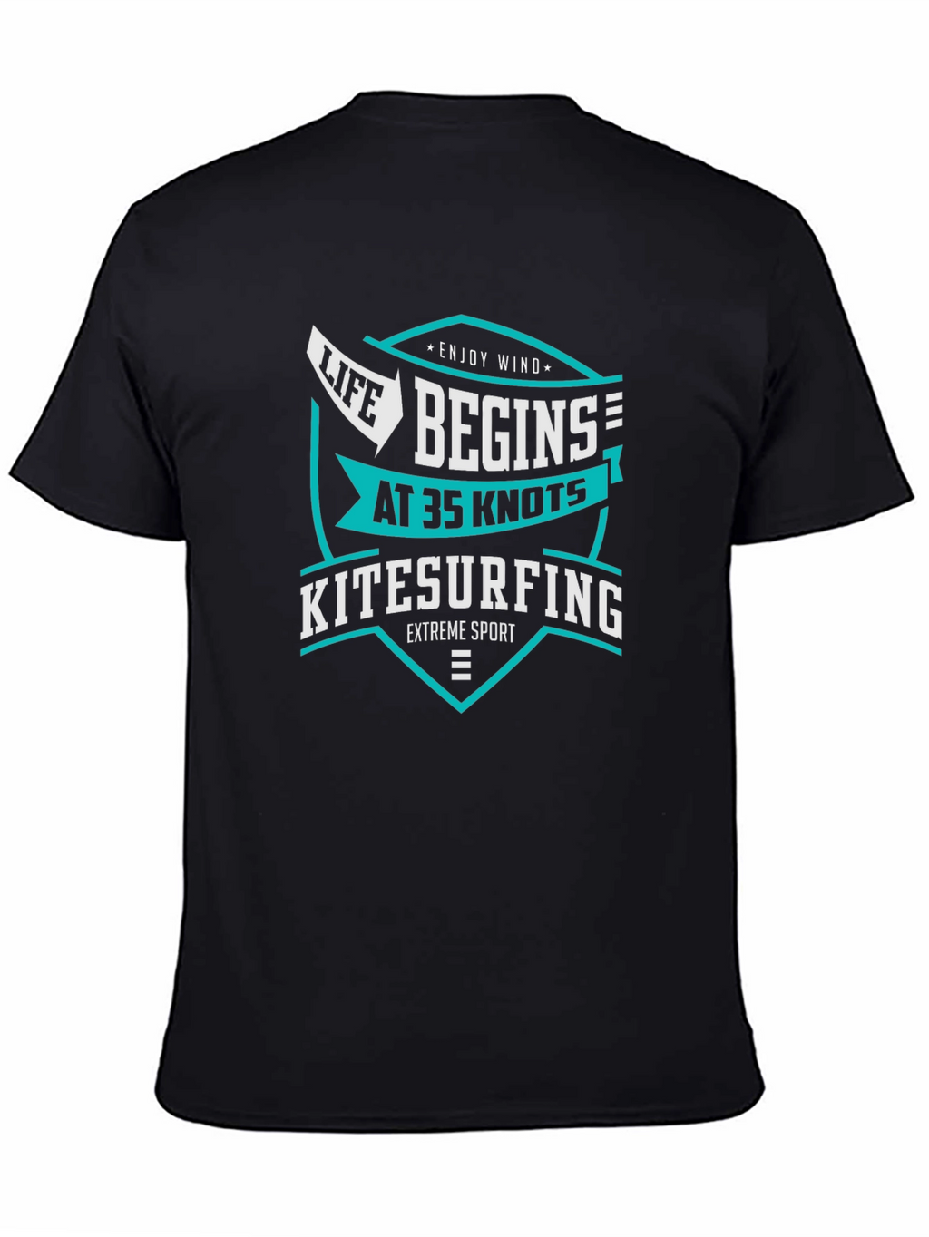 Life Begins at 35 Knots Kitesurfing T-Shirt