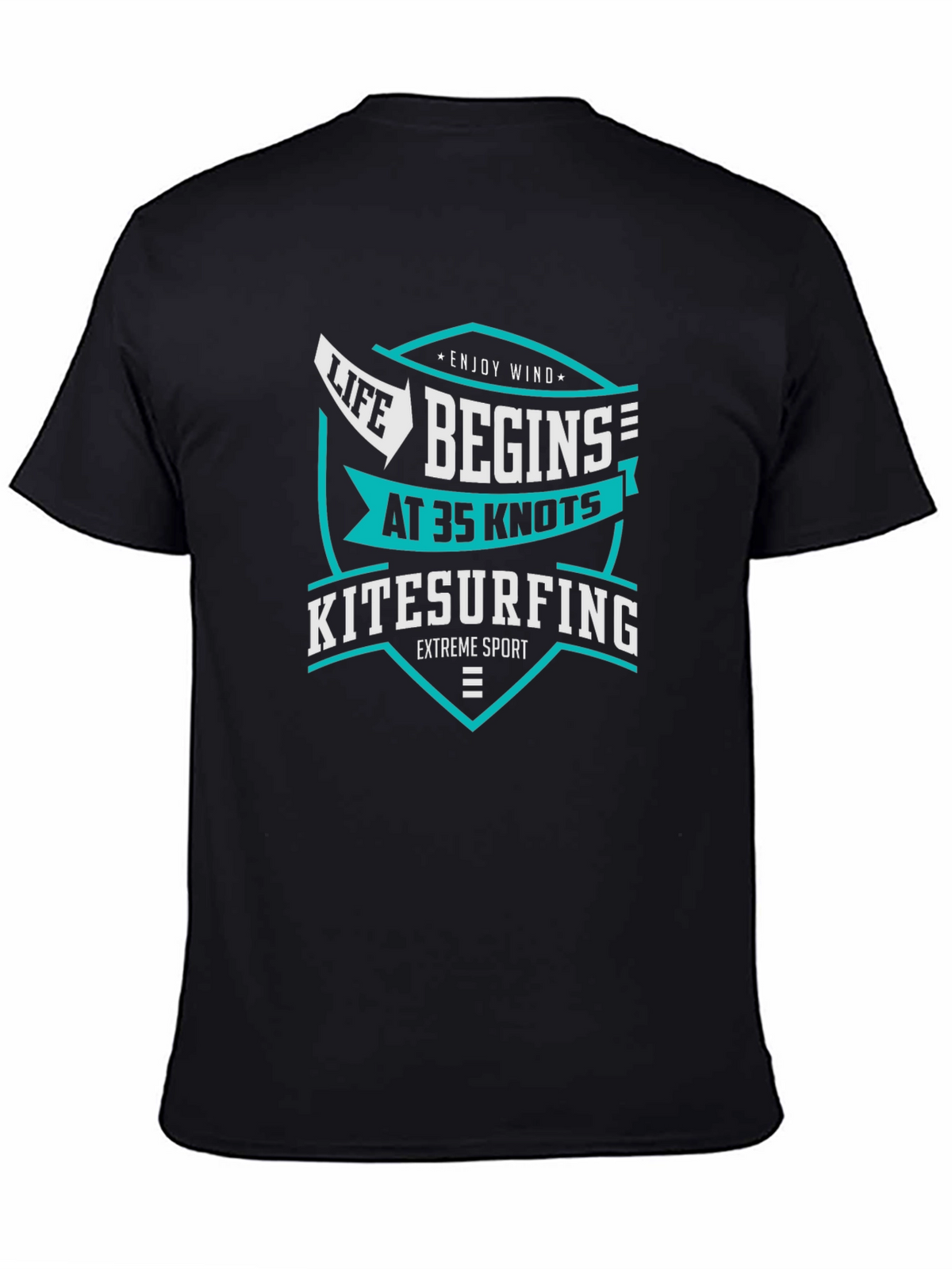 Life Begins at 35 Knots Kitesurfing T-Shirt