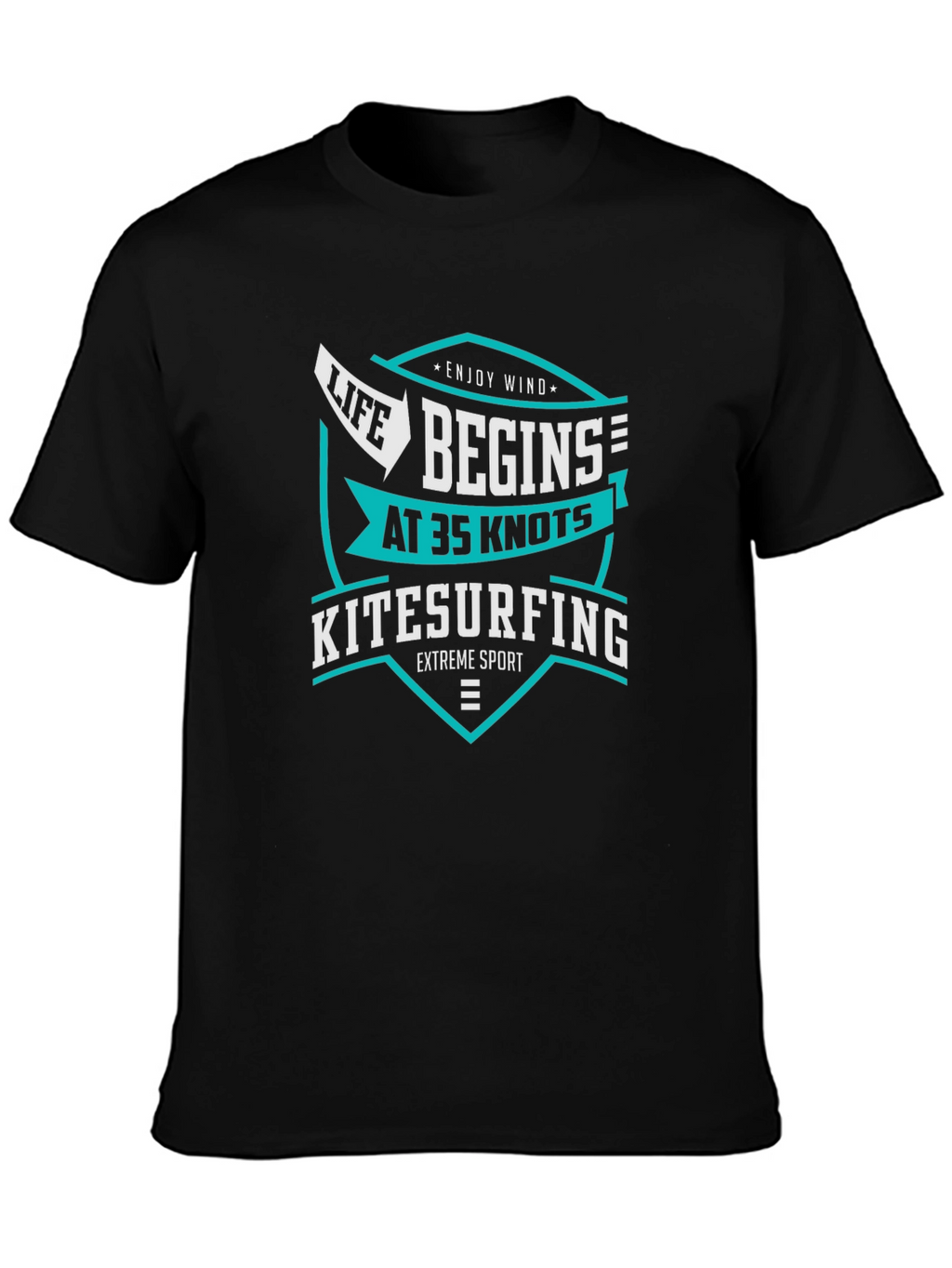 Life Begins at 35 Knots Kitesurfing T-Shirt