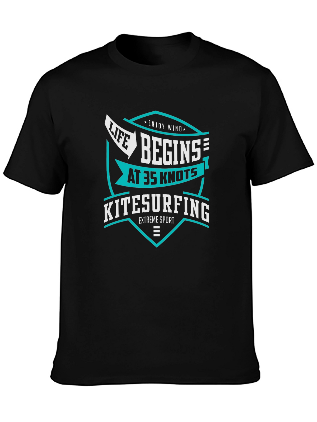 Life Begins at 35 Knots Kitesurfing T-Shirt