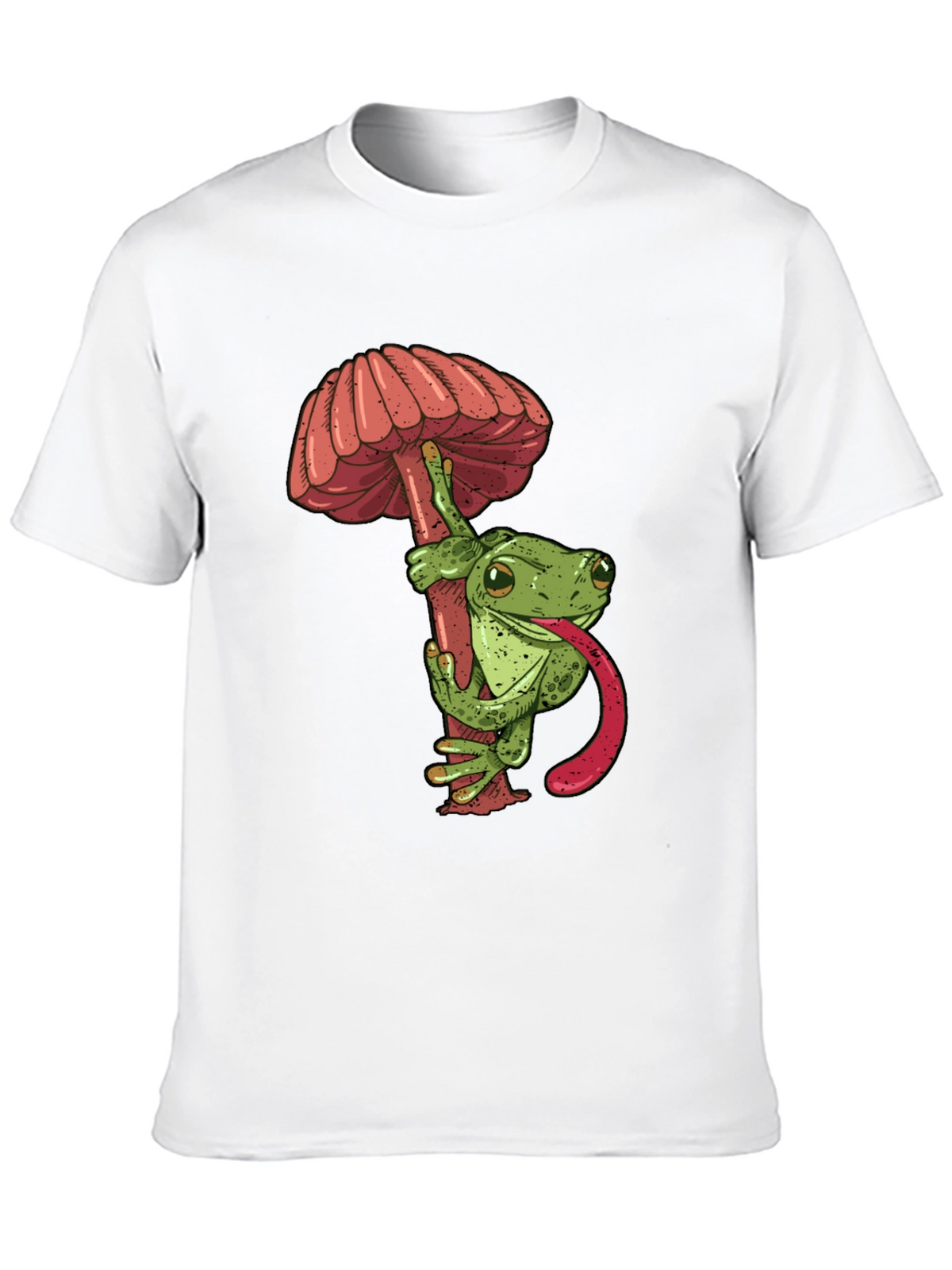 Frog & Mushroom Graphic Tee - Cool Unique Design!